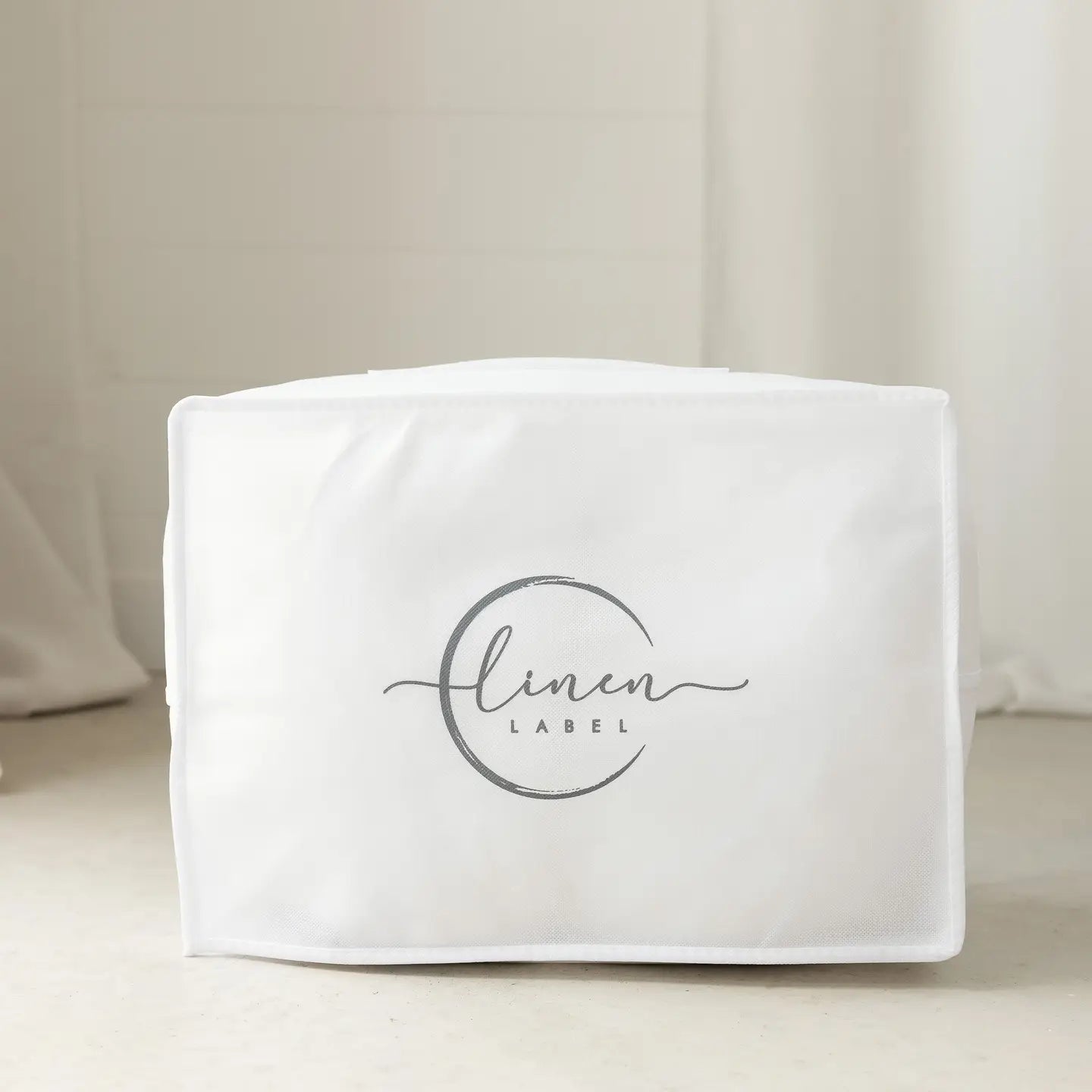 Linen Label Nursing Pillow and Cover – Moon Shape