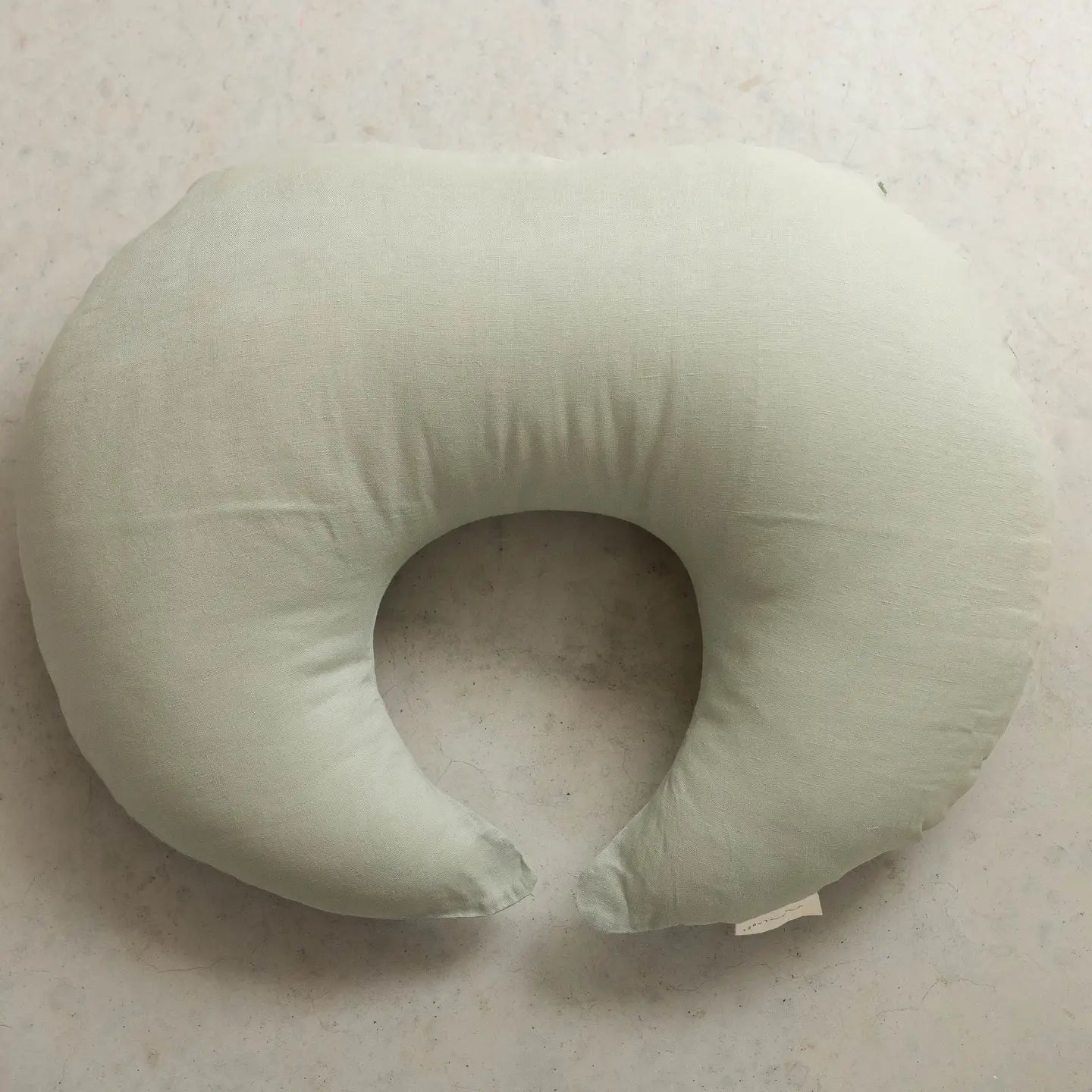 Linen Label Nursing Pillow and Cover – Moon Shape