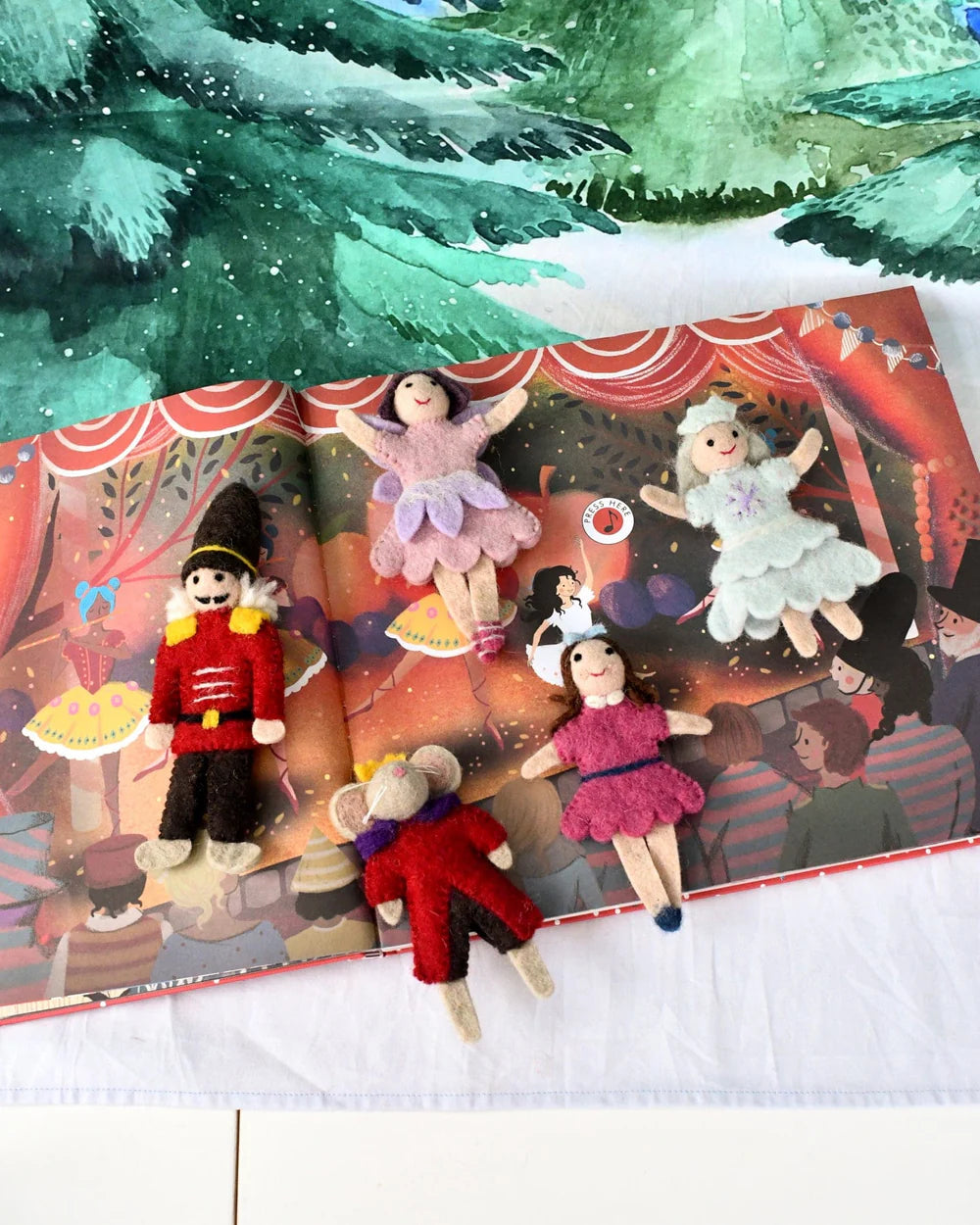 Nutcracker & Mouse King Finger Puppet Set (5 Pieces)