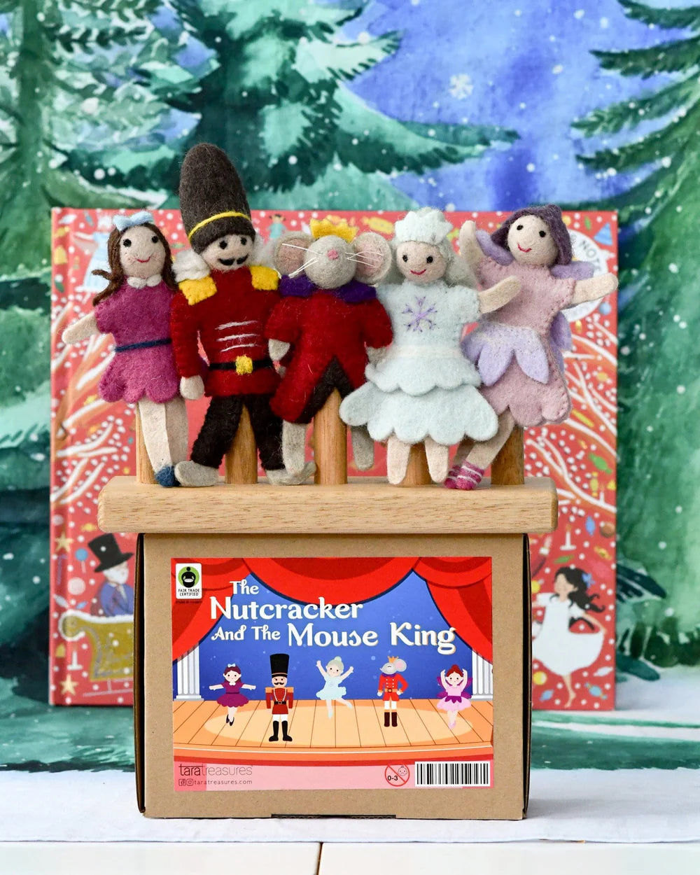Nutcracker & Mouse King Finger Puppet Set (5 Pieces)