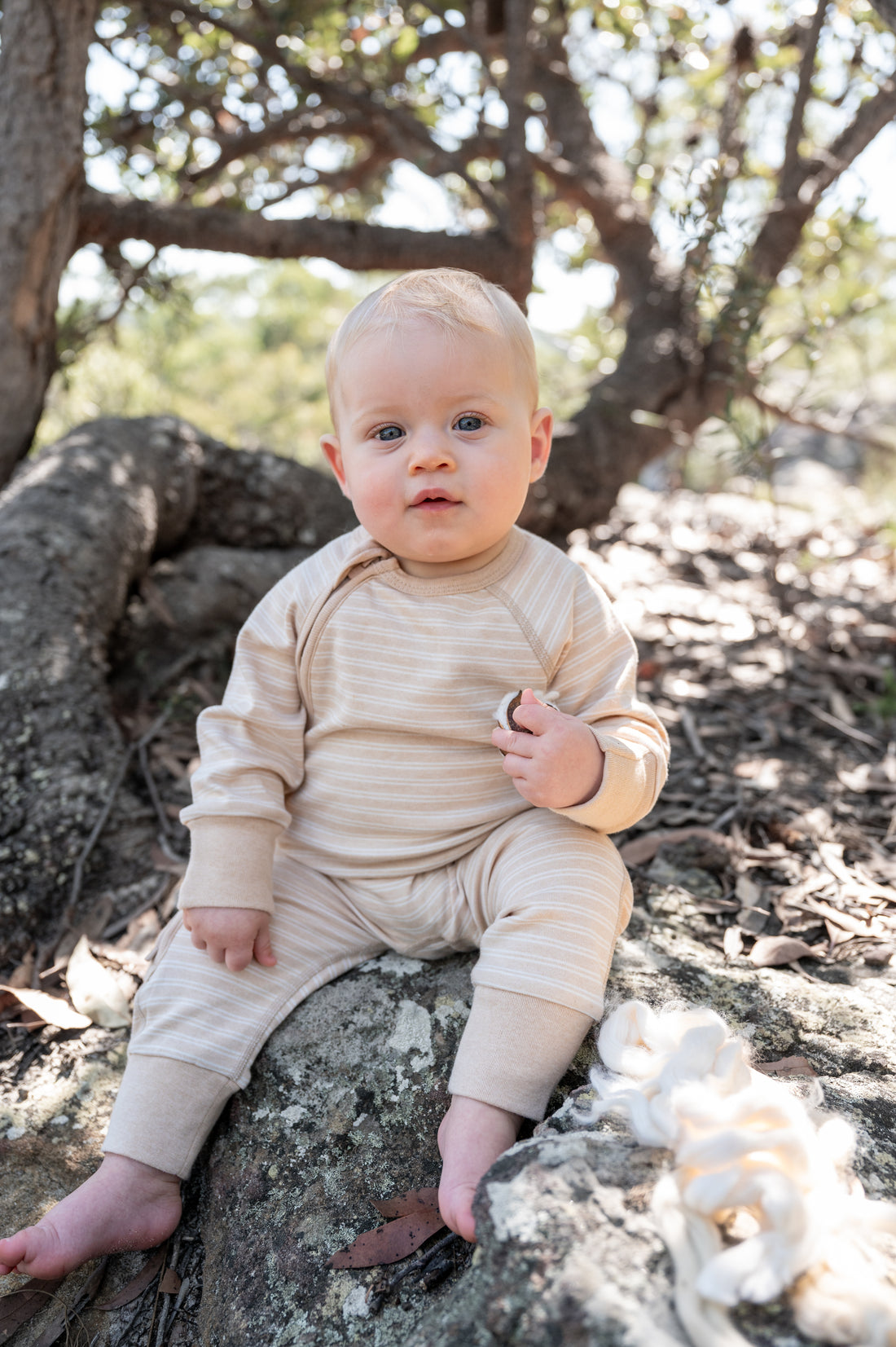 Fibre for Good Organic Stripe Baby Romper
