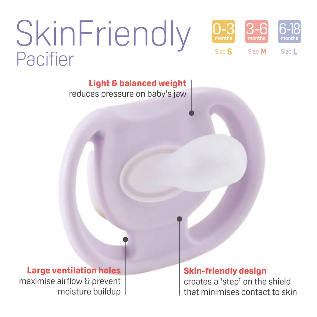 Skin Friendly Pacifier Purple 6-18 Months
