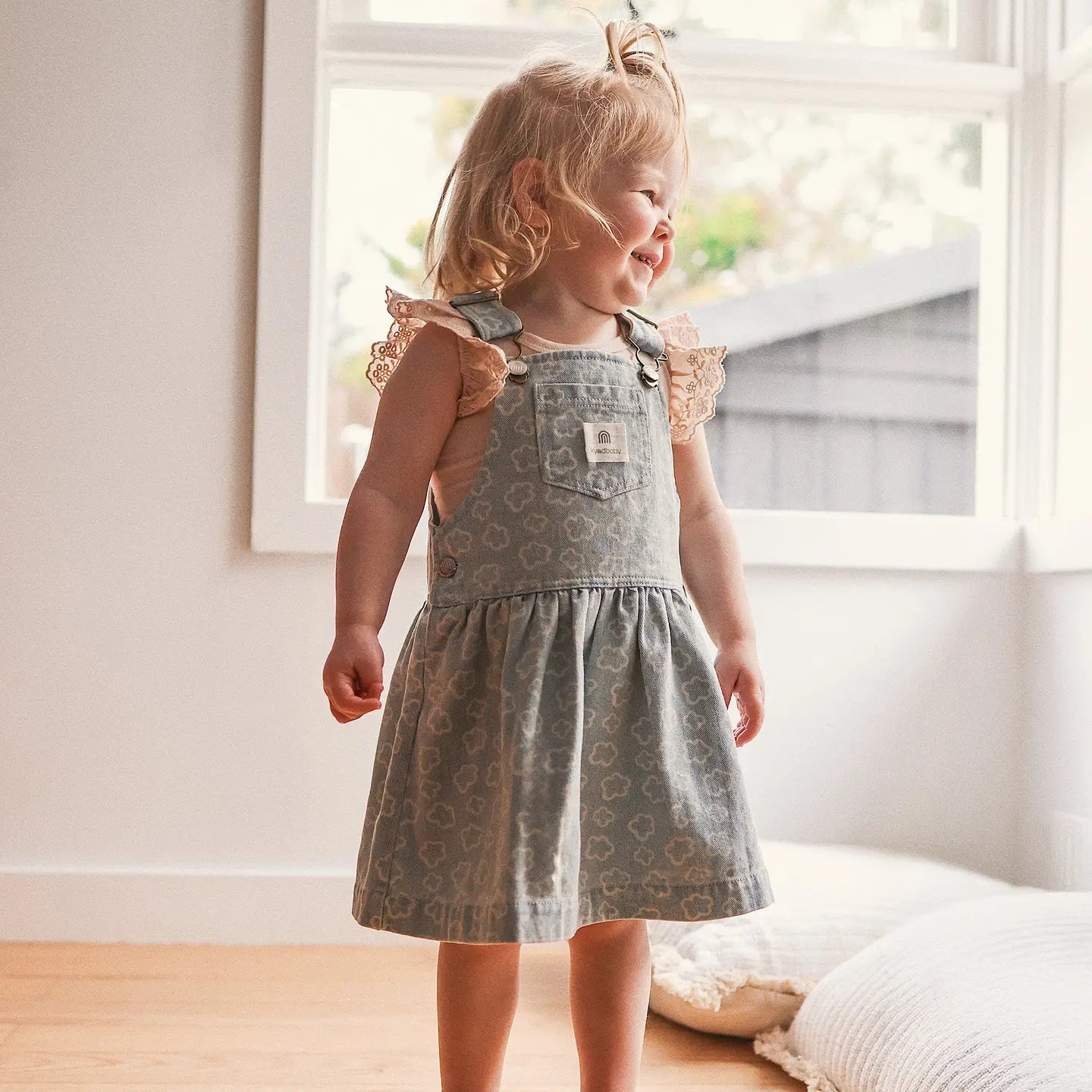 Washed Denim Pinafore