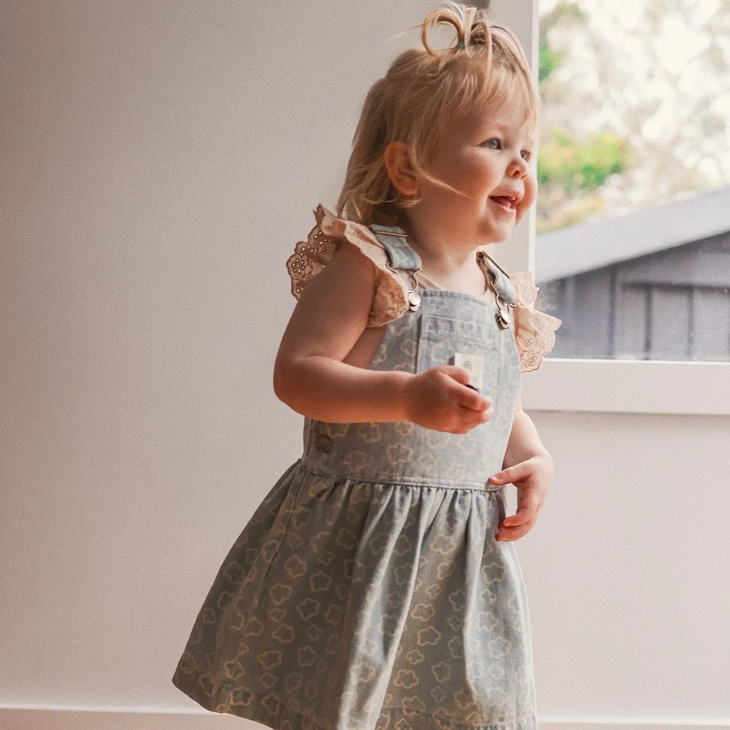 Washed Denim Pinafore