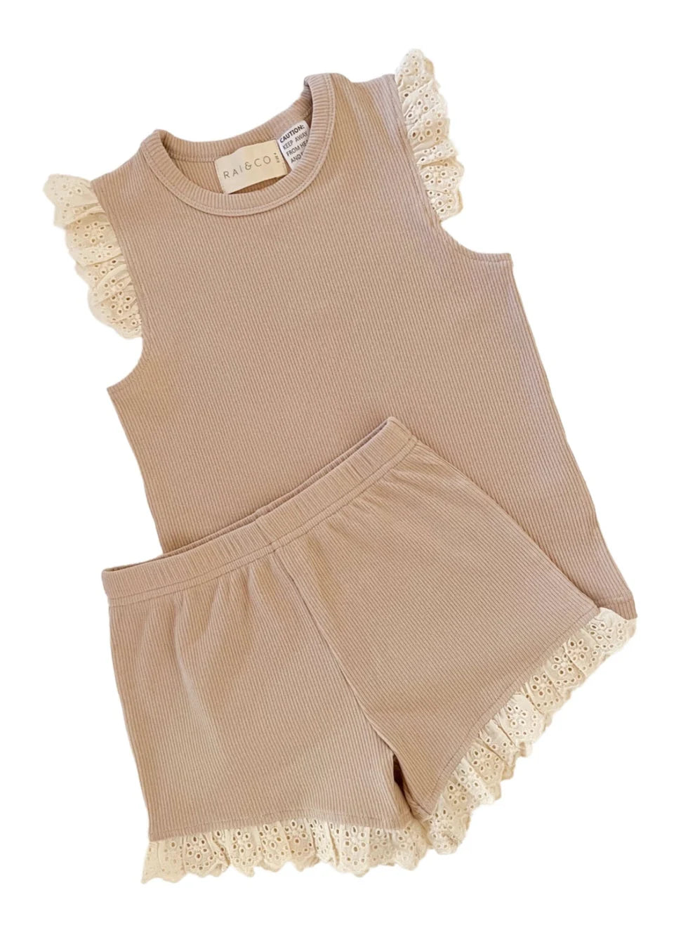 Mini Ribbed Lace Frill Sets