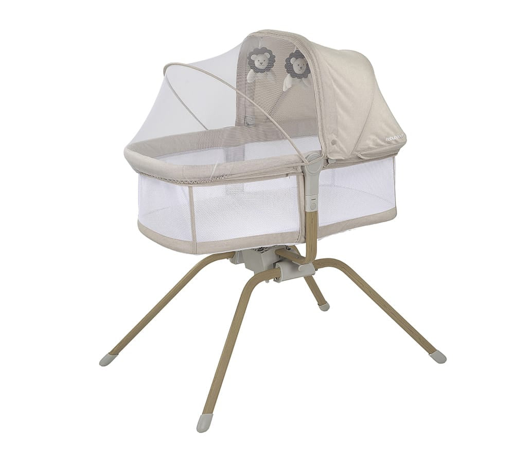 Babyhood Rocking Travel Bassinet - Beige or Light Grey - available to order
