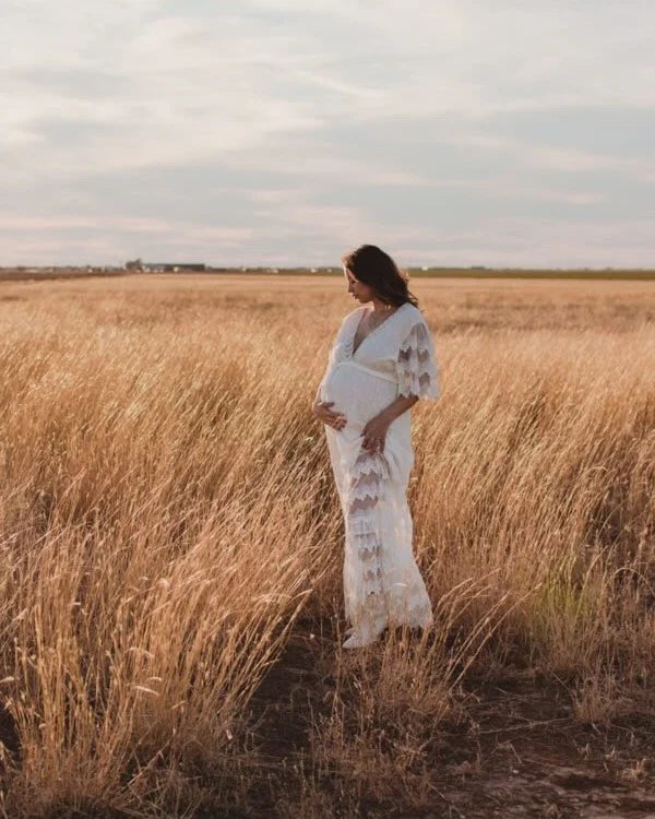Roxy Lace Baby Shower Dress