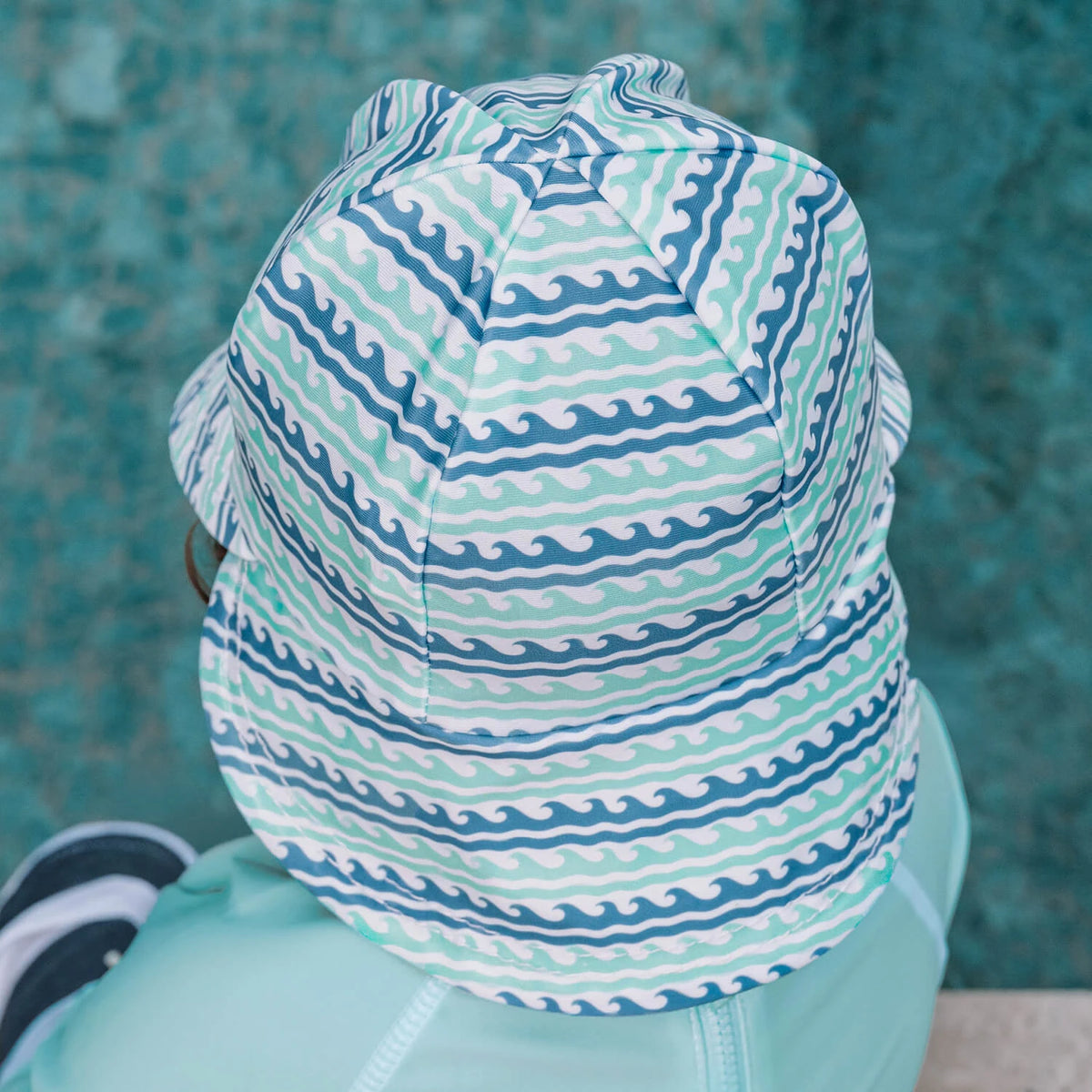 Swim Legionnaire Flap Beach Hat - Riptide