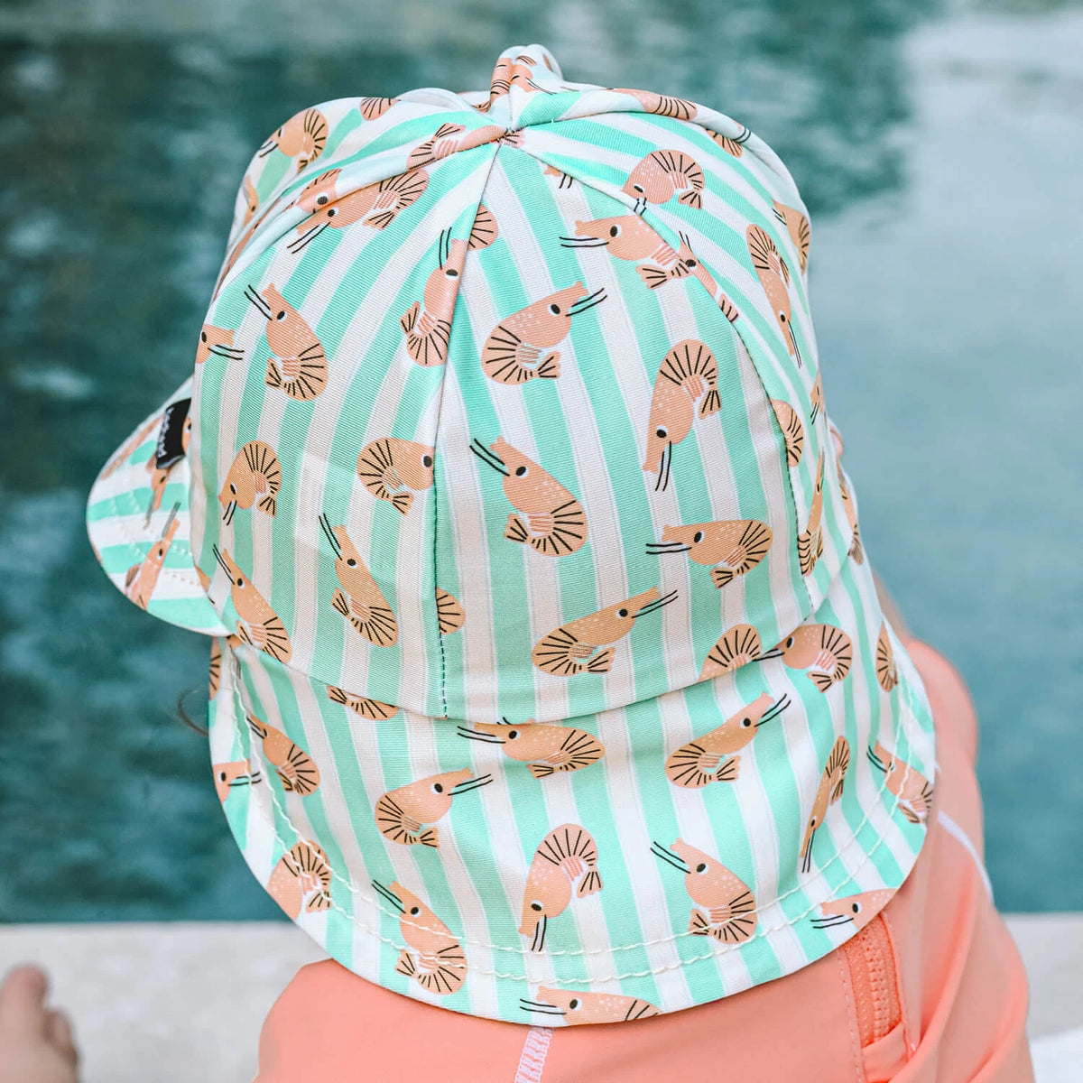 Swim Legionnaire Flap Beach Hat - Lil' Shrimp