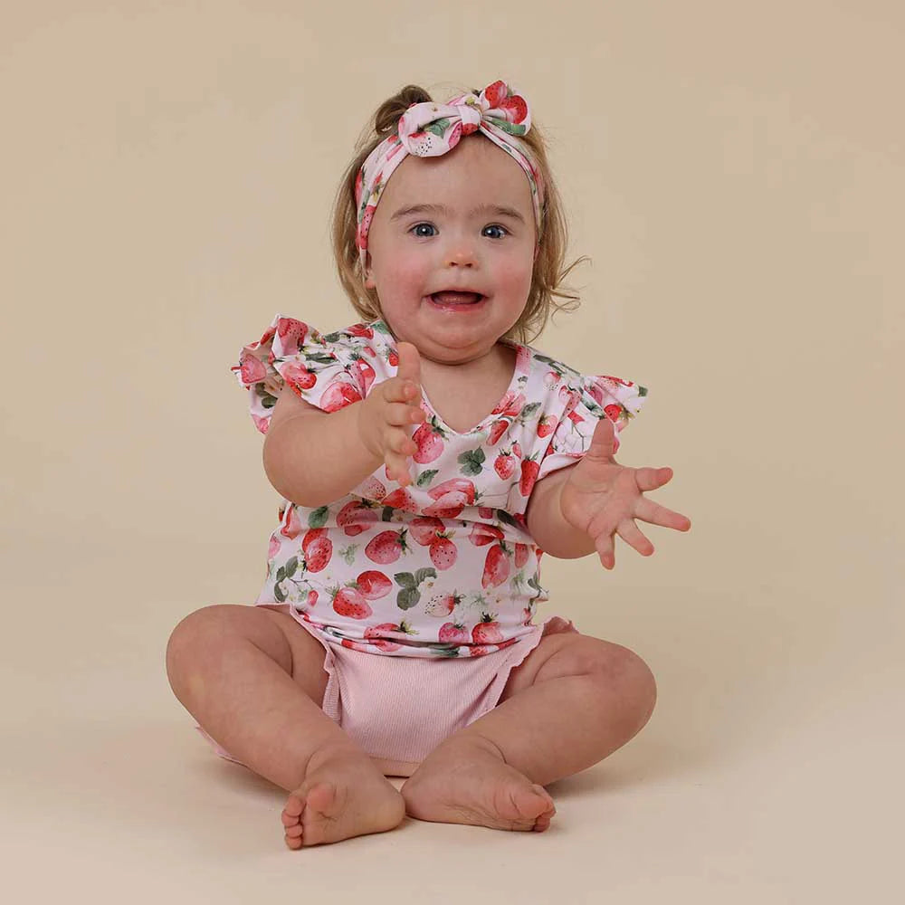 Strawberry Organic T-Shirt with Frill