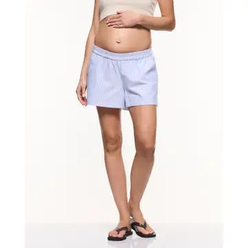 Jamie Linen Shorts - Black or Blue/white stripe