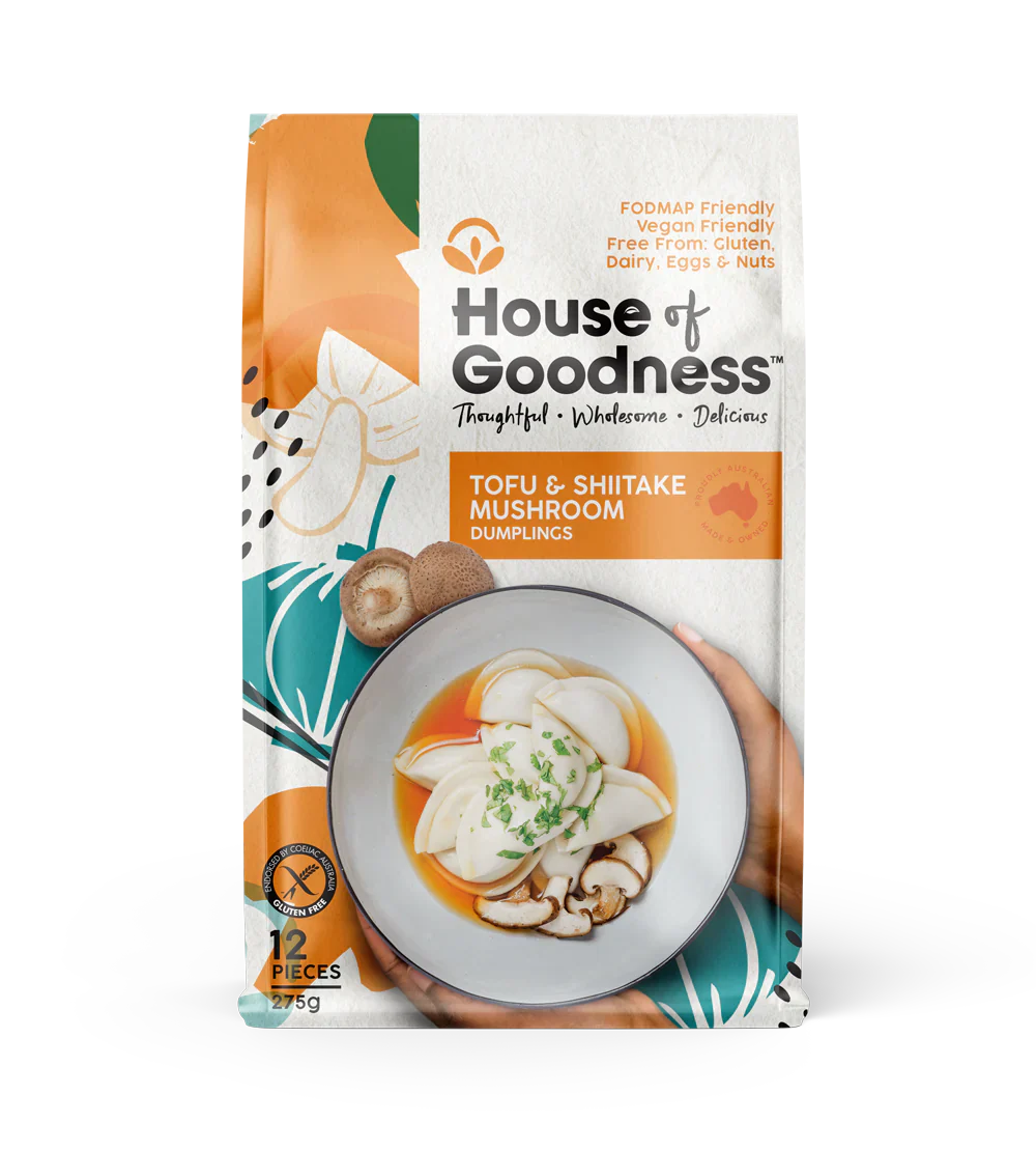 Tofu & Shiitake Mushroom Dumplings (gf, v, ve)