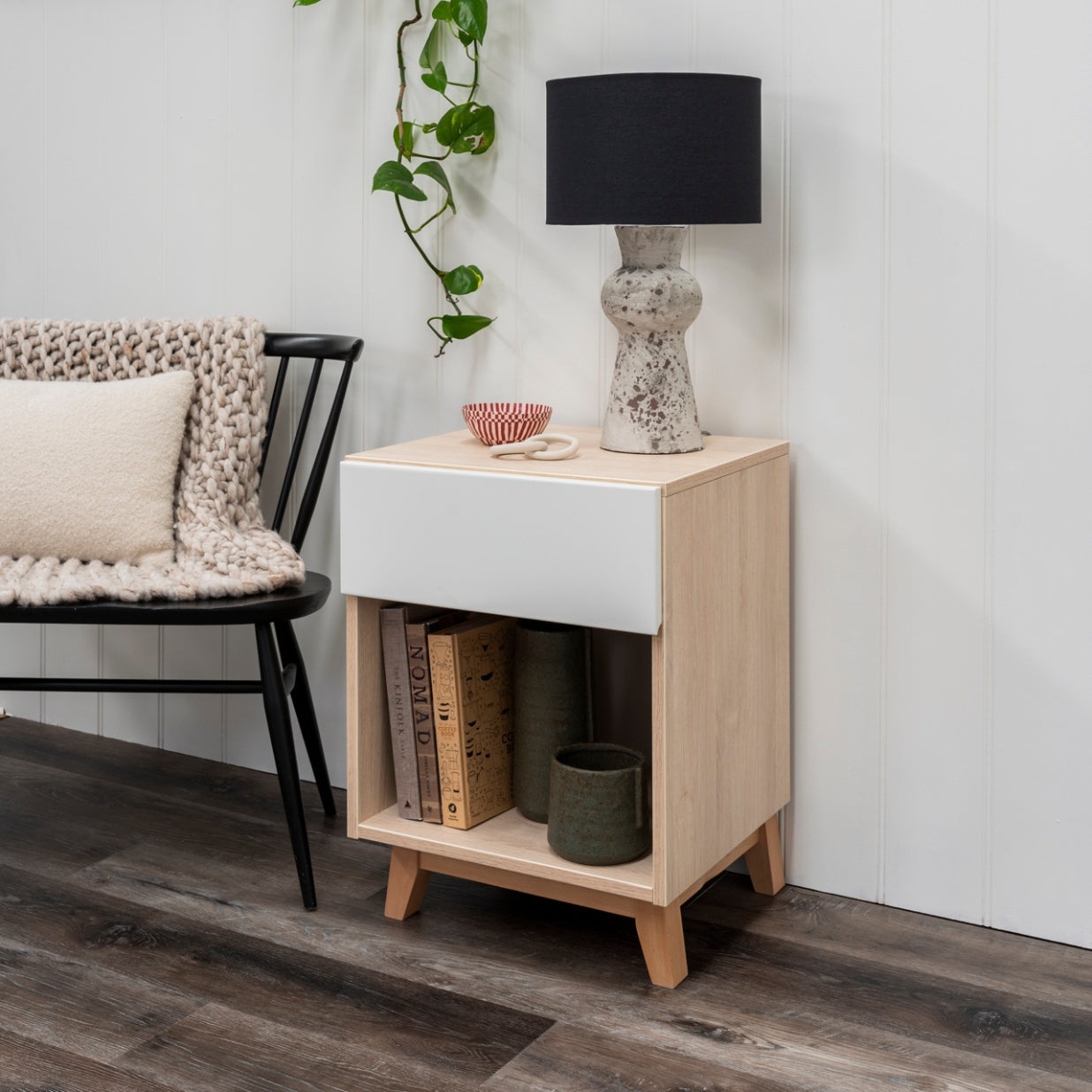 BabyRest Tommi Bedside - White or Oak/White - available to order