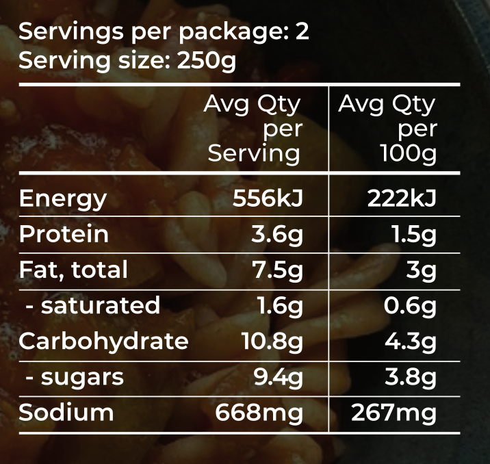 Slow Cooked Vegetable Ragu - Sauce (v, ve, gf, df) 500g