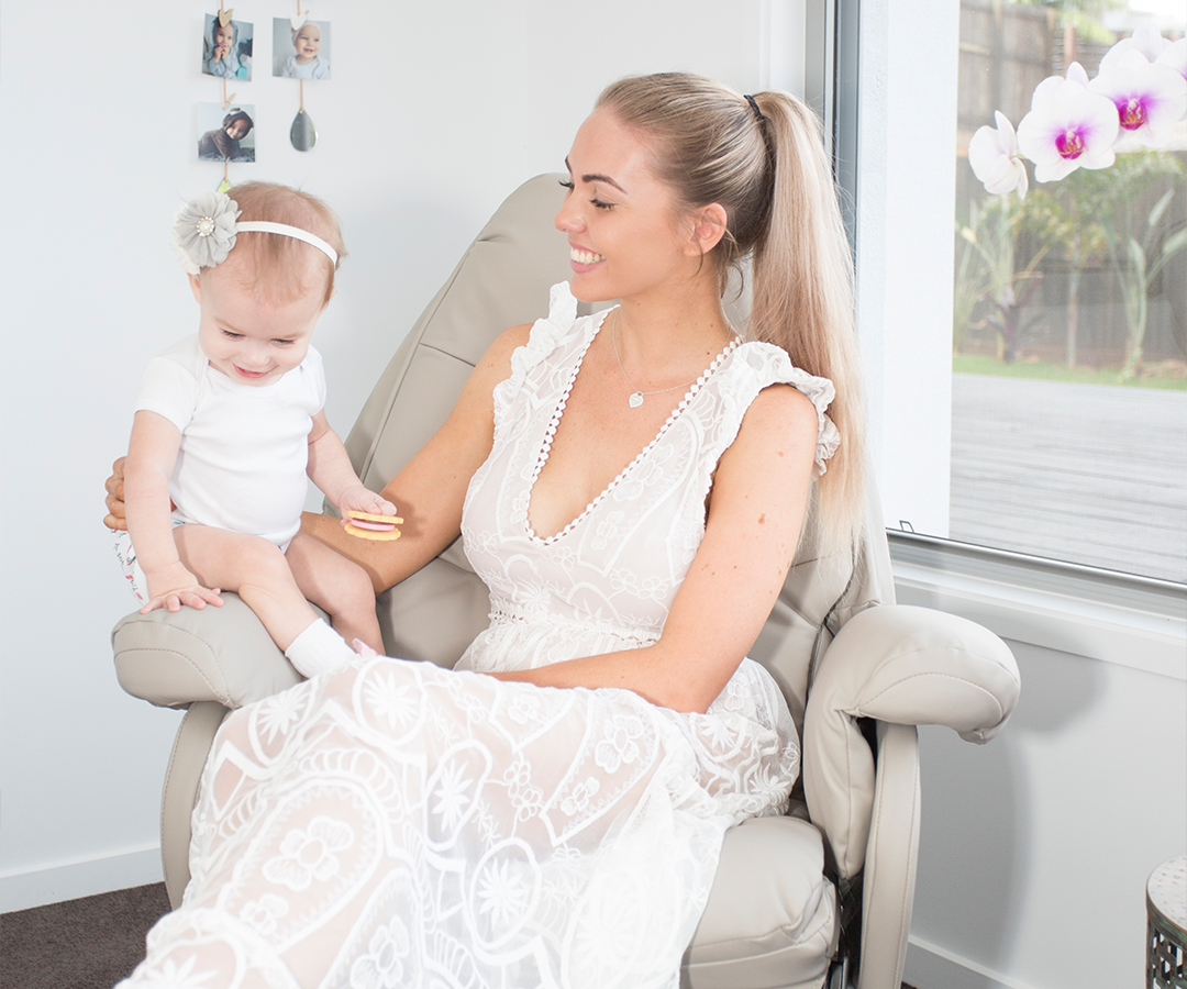 Vogue Feeding Glider Chair & Ottoman