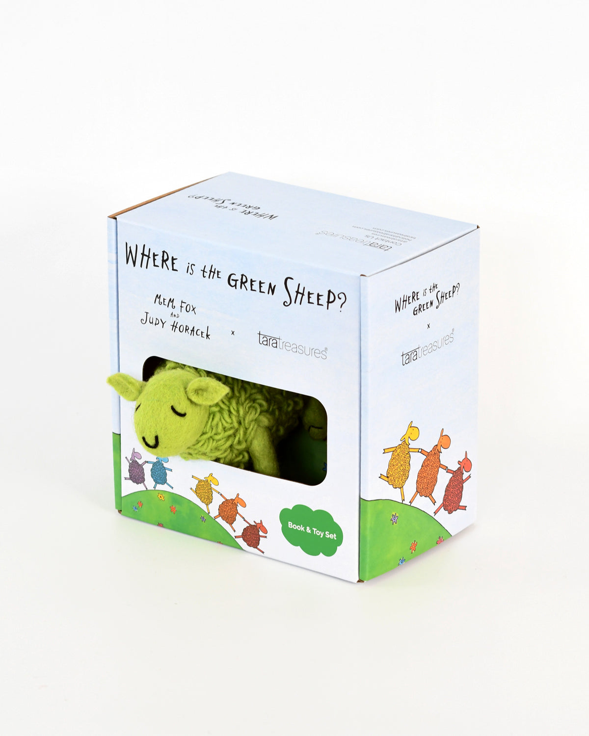 Where Is The Green Sheep? Large Green Sheep Toy and Book Set