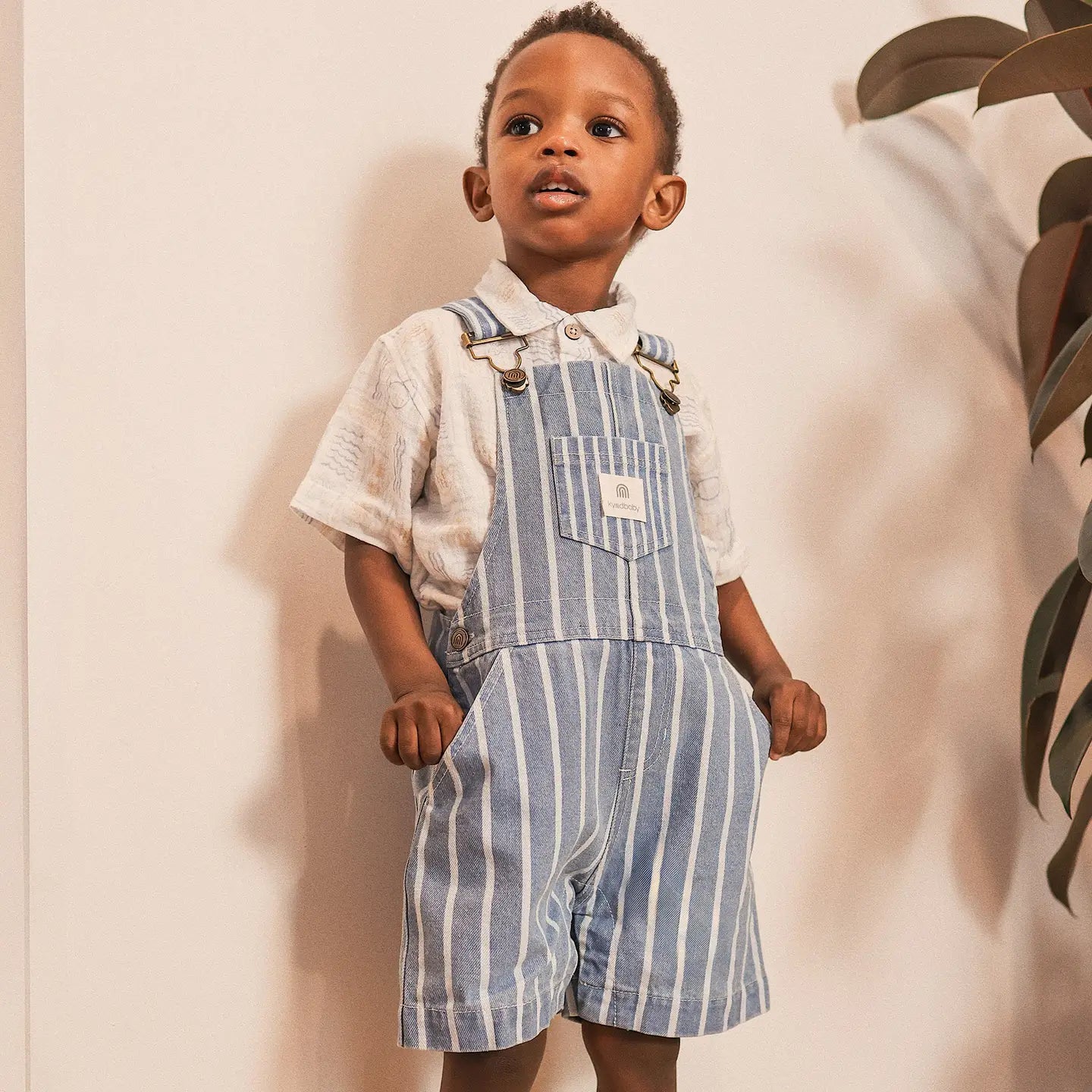 Washed Denim Woven Overall