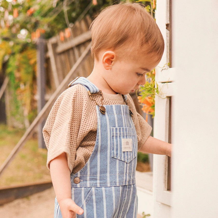 Washed Denim Woven Overall