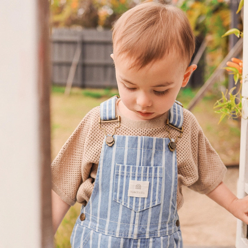 Washed Denim Woven Overall