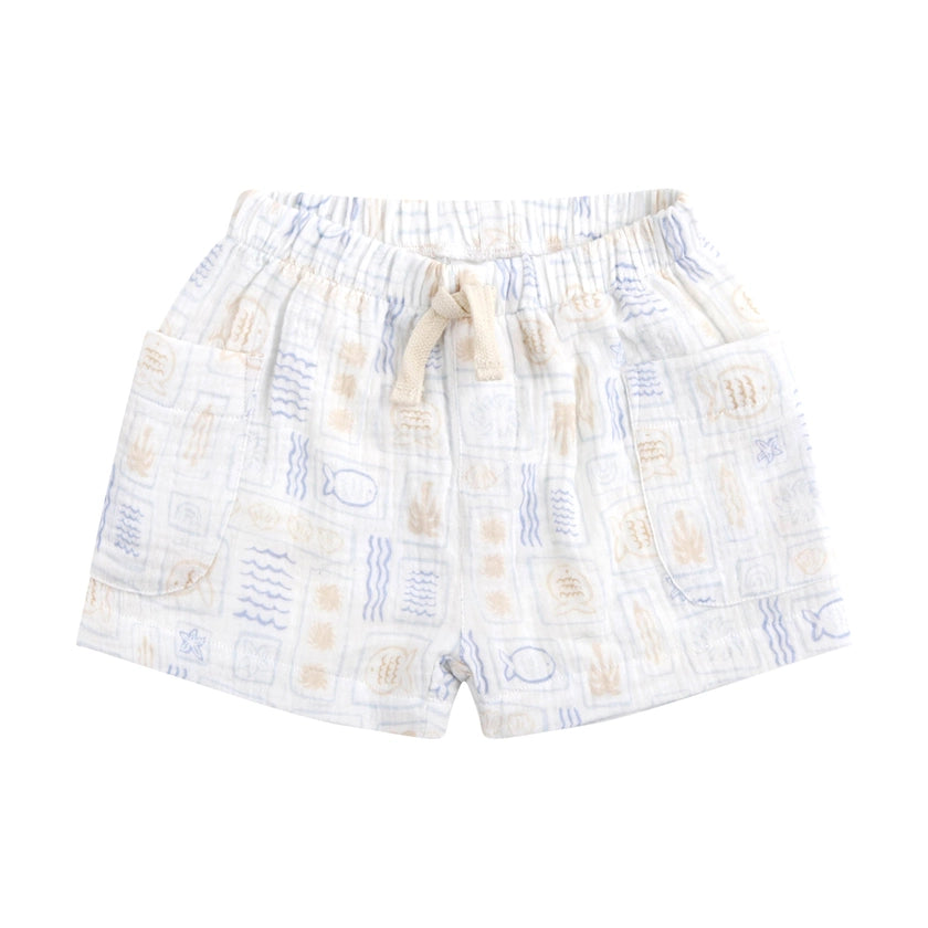 Salty Shores Woven Print Short