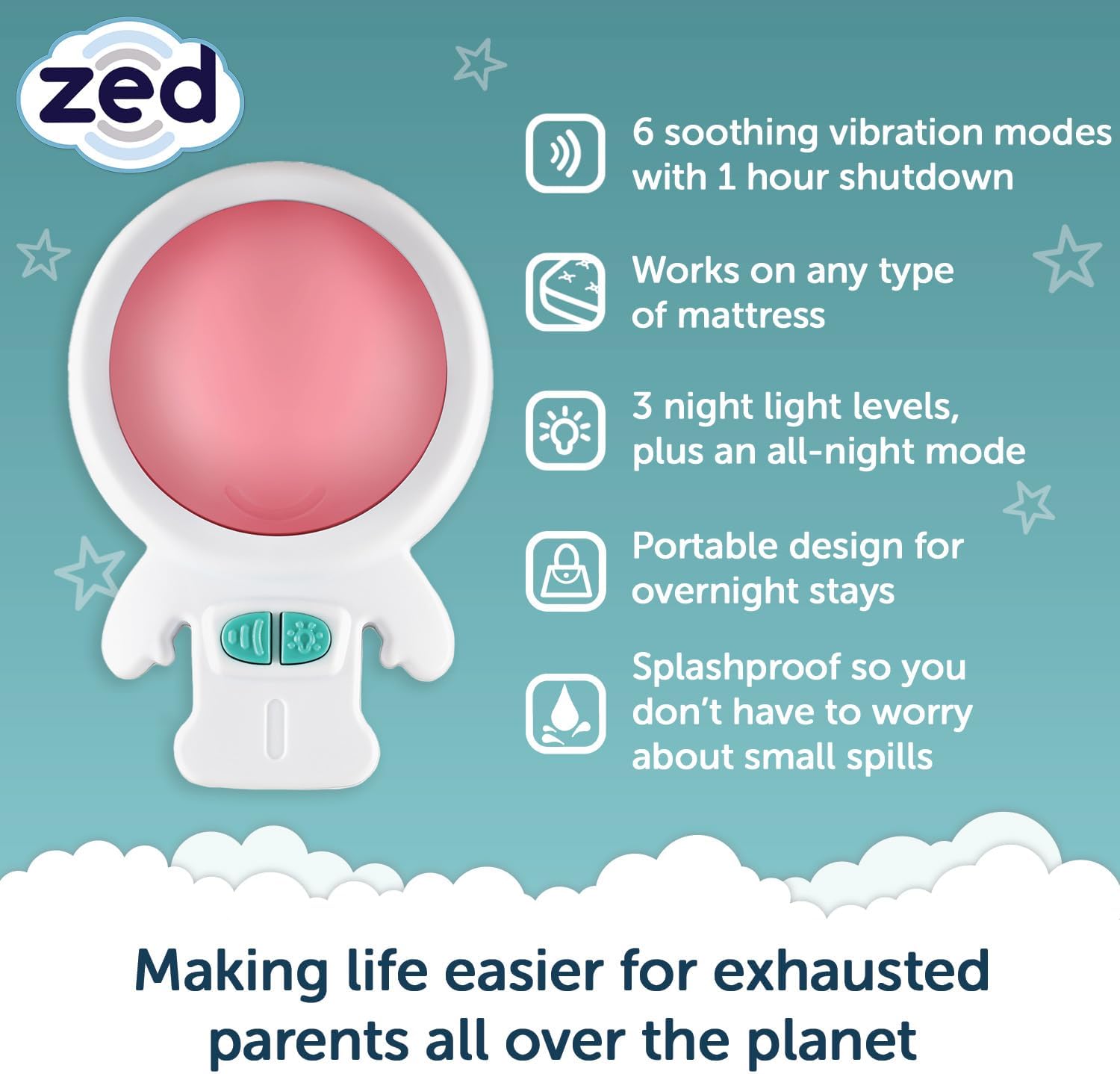 Zed Sleep Soother With Vibration and Night Light