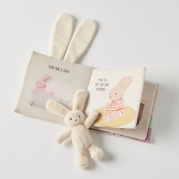Jiggle & Giggle Goodnight Bunny Activity Fabric Book & Toy Set