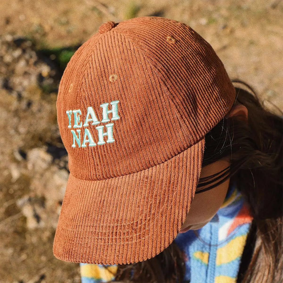Kids Yeah Nah Cord Cap