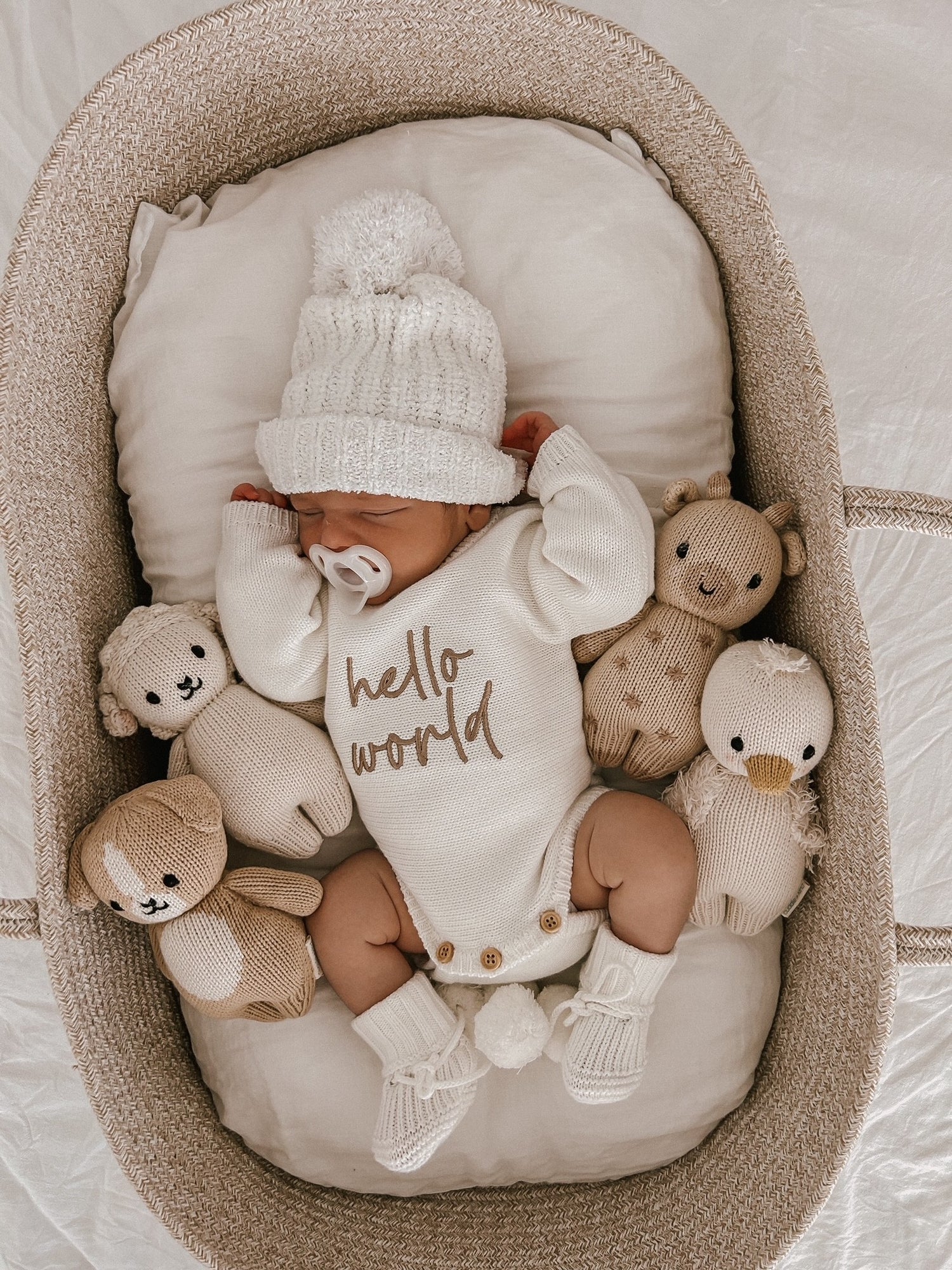 Hello World Romper Milk