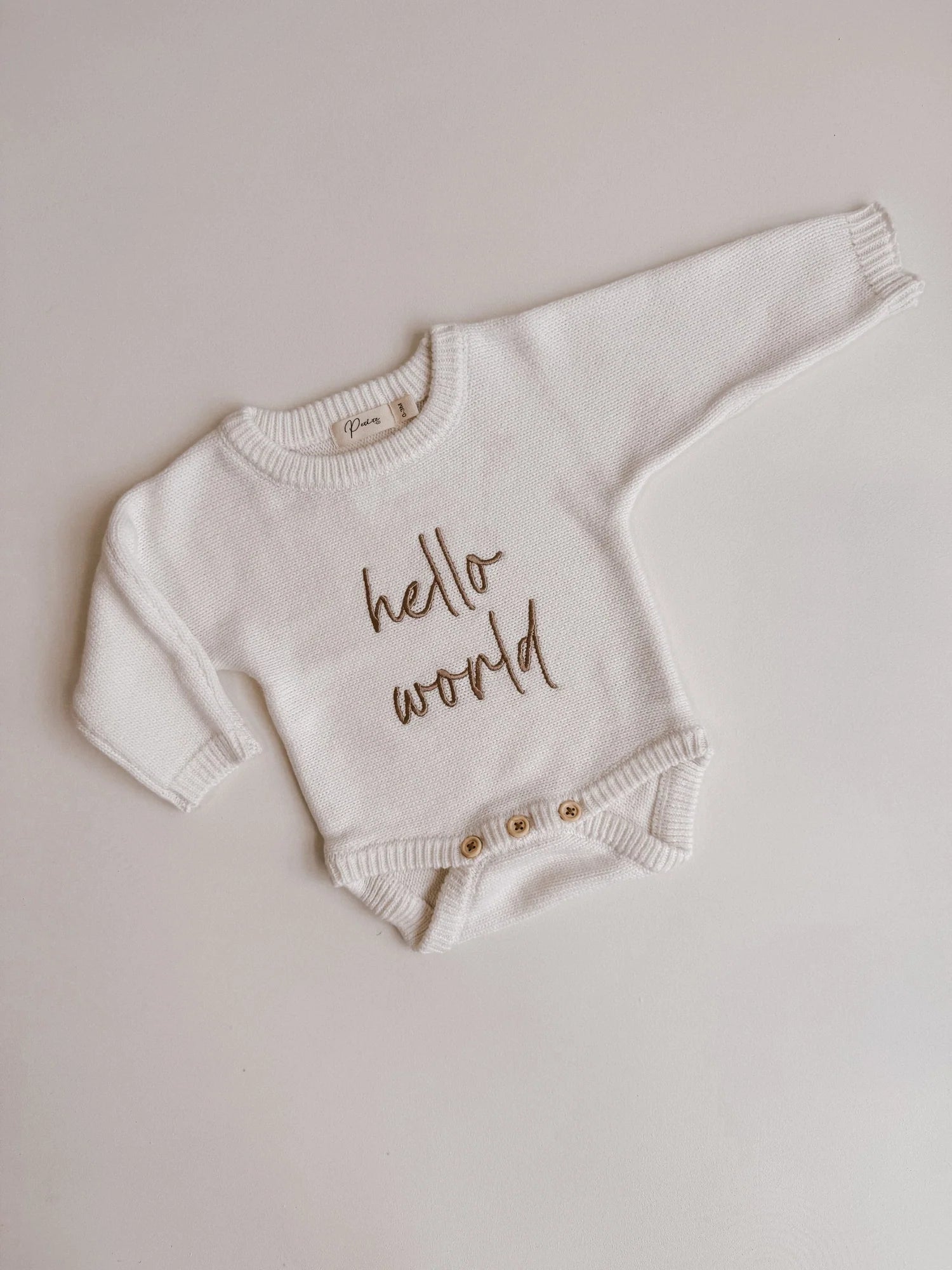 Hello World Romper Milk