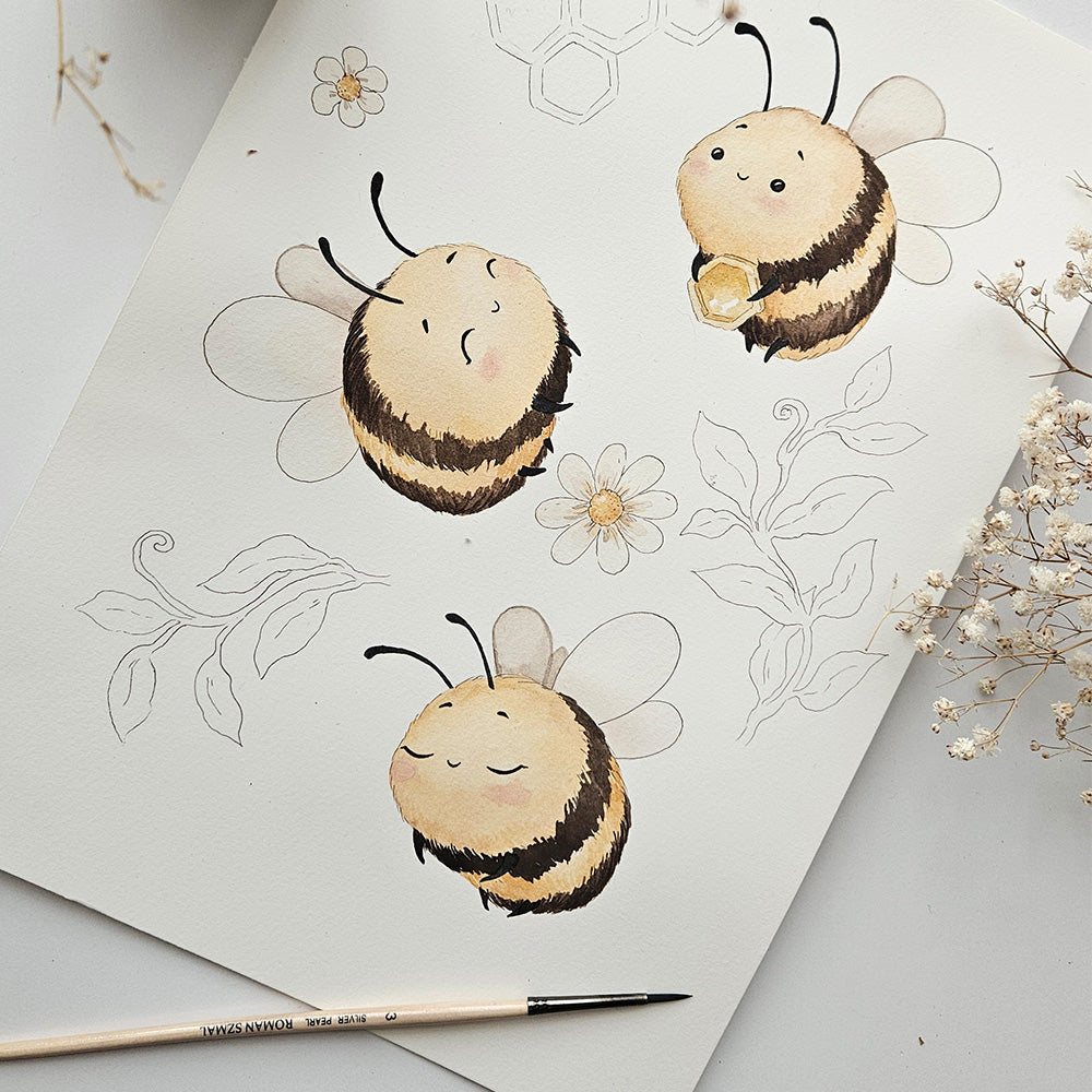 Bumblebees Short Sleeve Organic Bodysuit