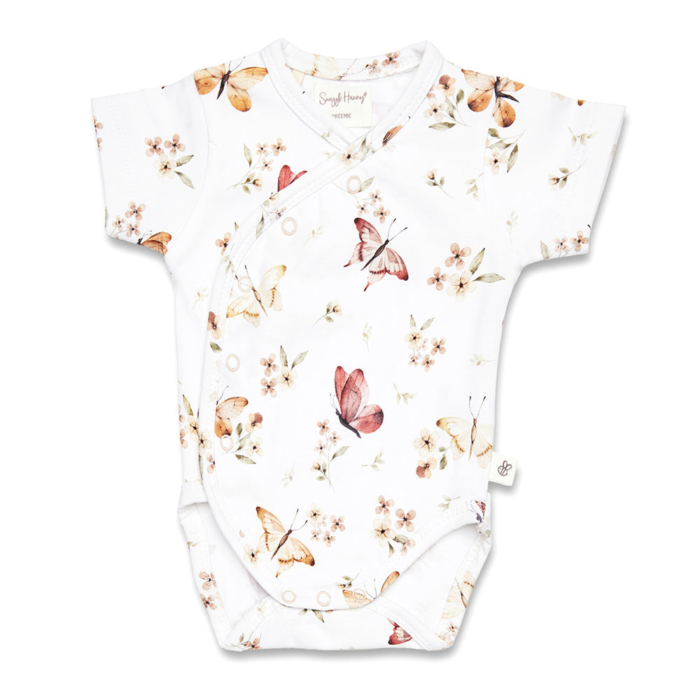 Snuggle Hunny Short Sleeve Organic Kimono Bodysuit