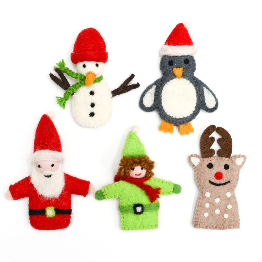 Christmas Santa Finger Puppet Set (5 Pieces)