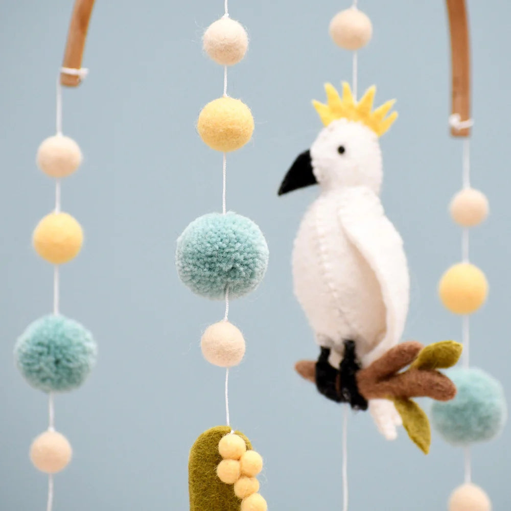 Nursery Cot & Ceiling Mobiles – Handmade Felt Designs