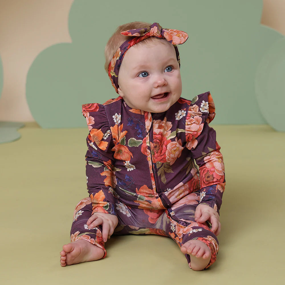 Sienna Organic Snugglesuit Convertible Romper with Frill