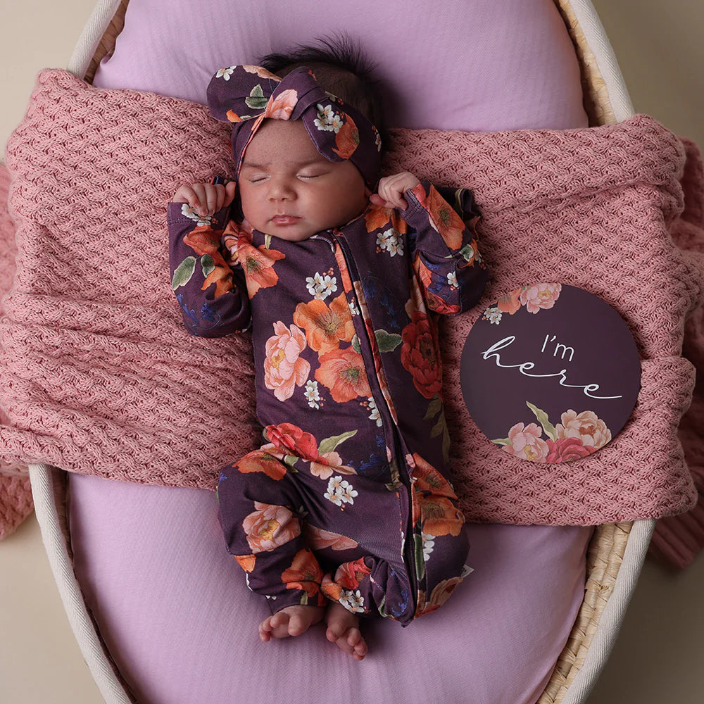 Sienna Organic Snugglesuit Convertible Romper with Frill