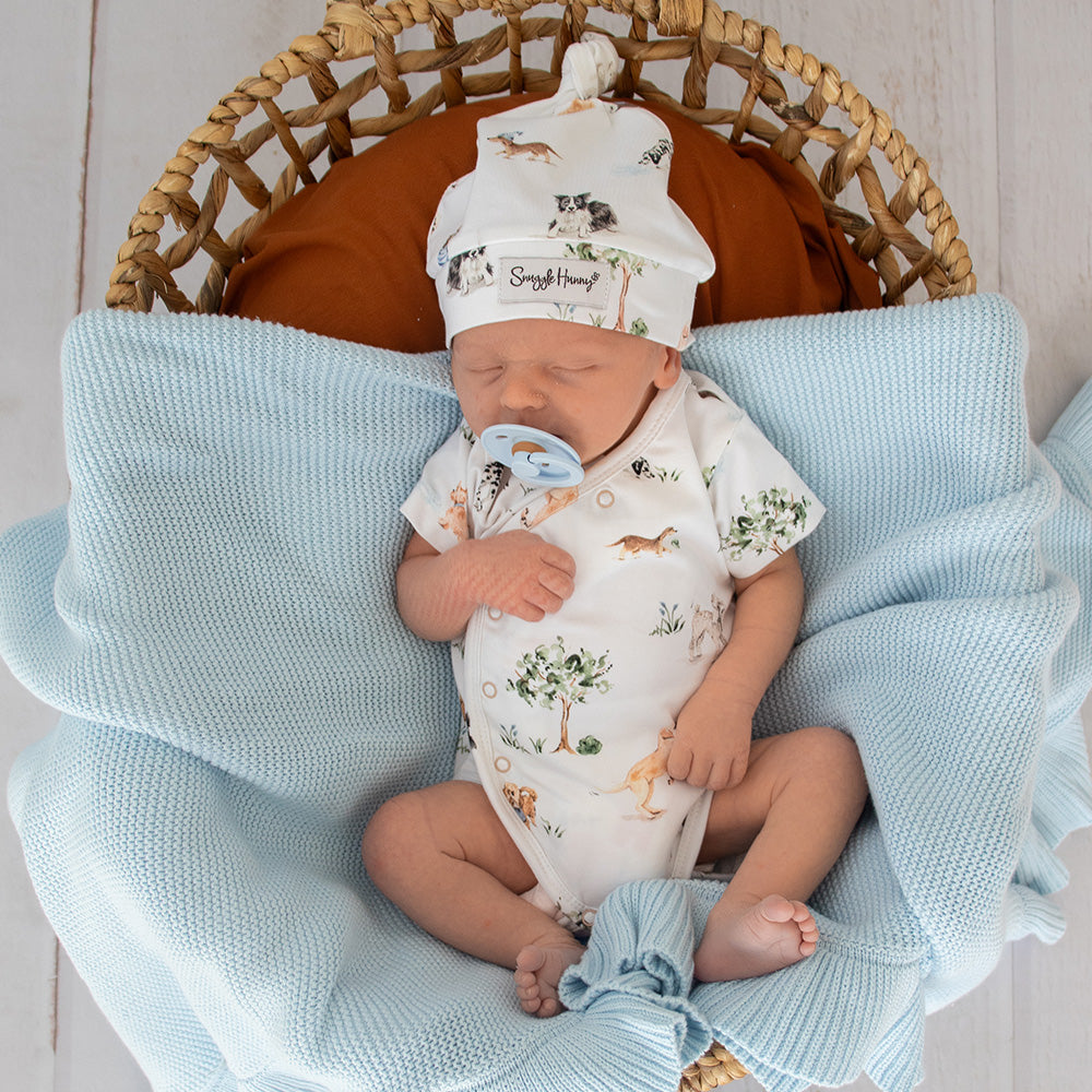 Snuggle Hunny Short Sleeve Organic Kimono Bodysuit