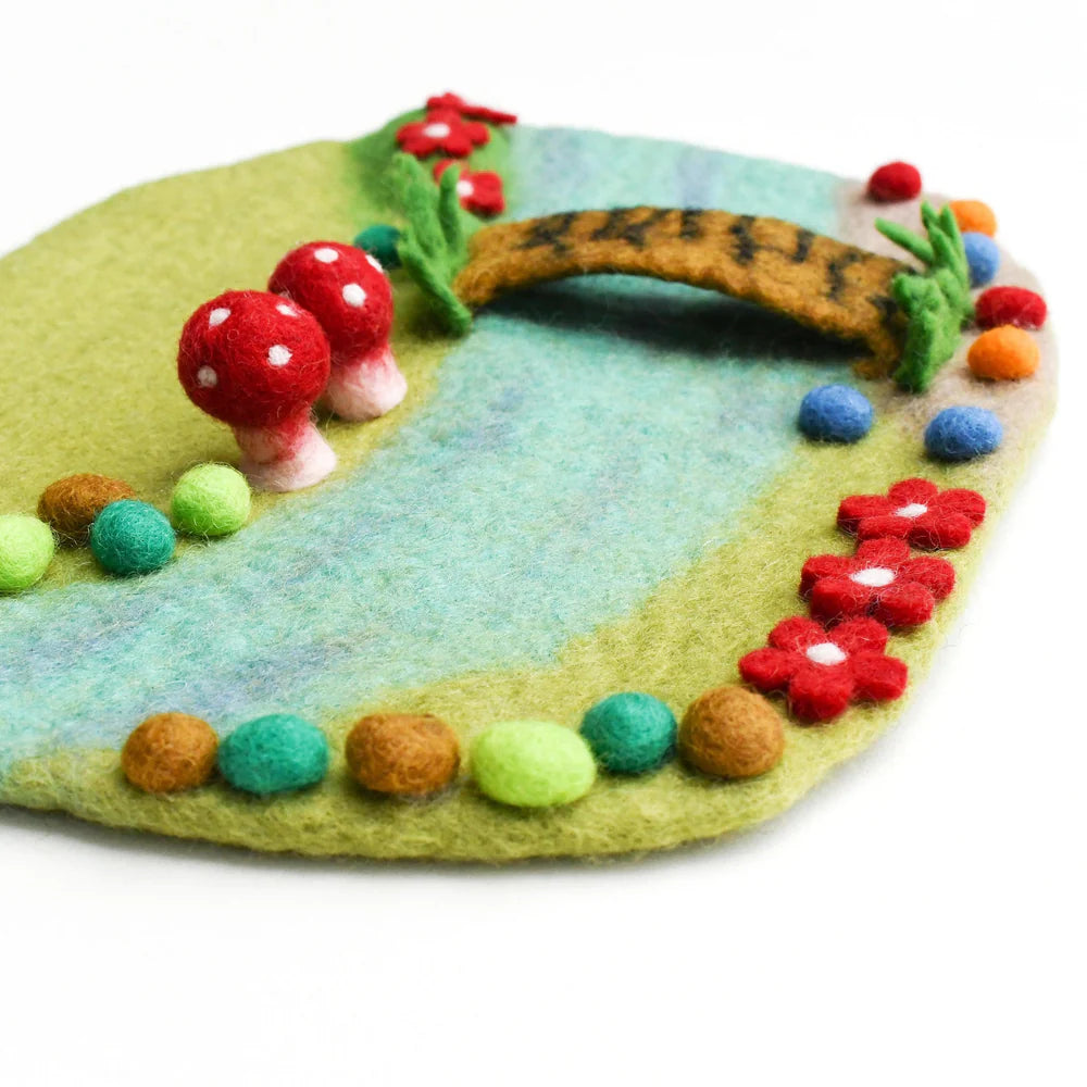 Handcrafted Felt Playscape Play Mats