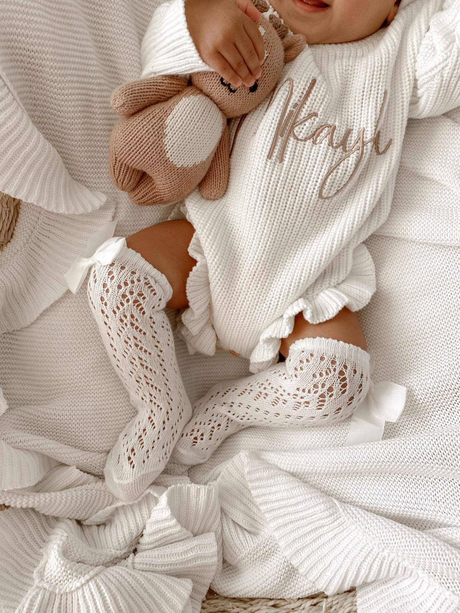 Spanish Openwork Lace Knee High Socks