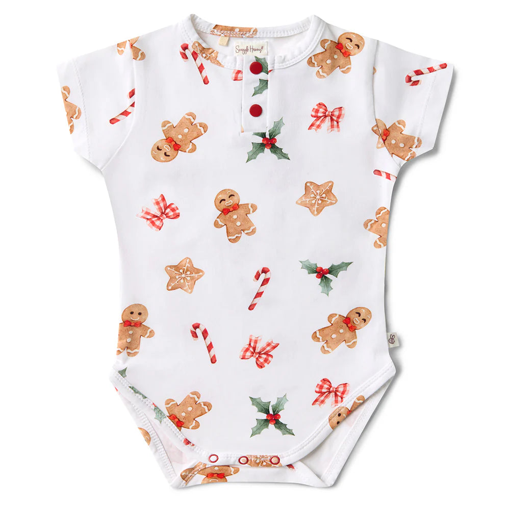 Gingerbread Short Sleeve Organic Bodysuit