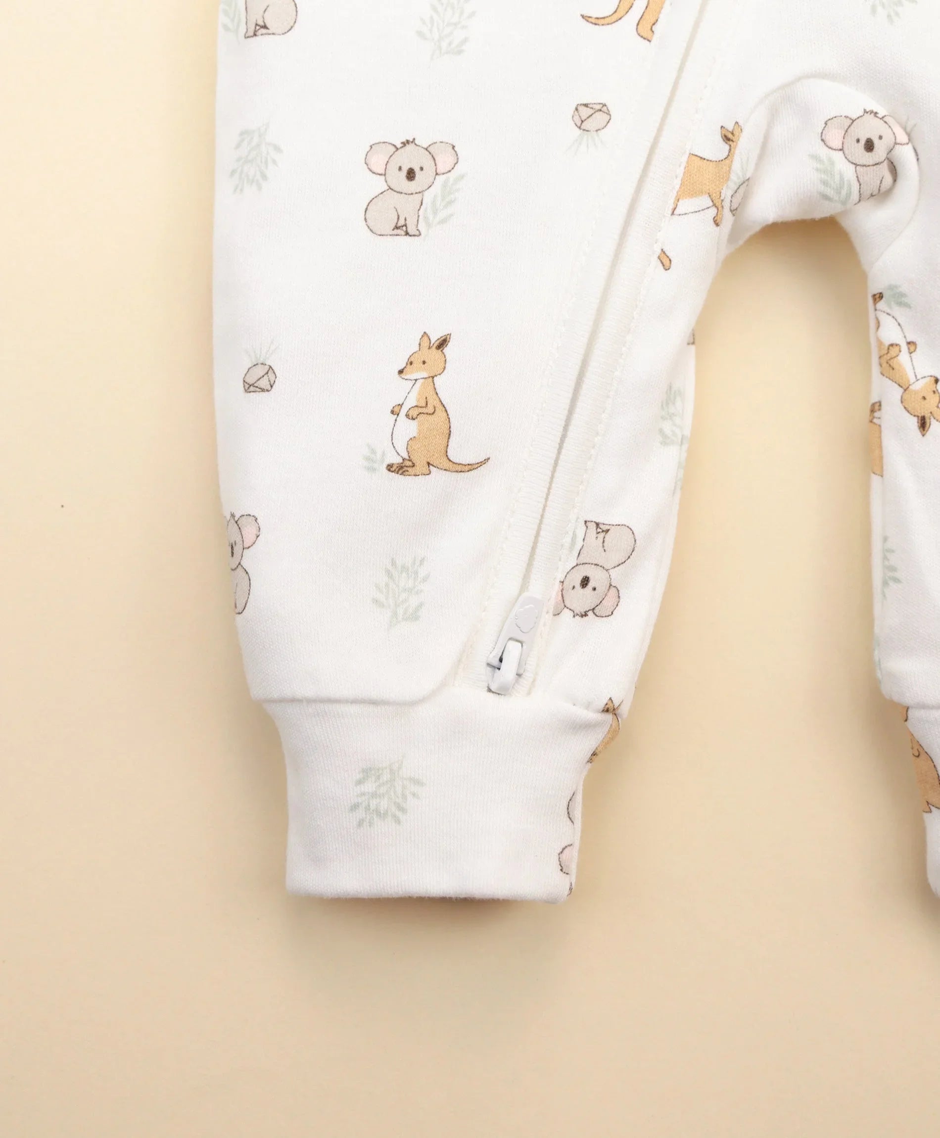 Organic Cotton Growsuit - Kangaroo & Koala