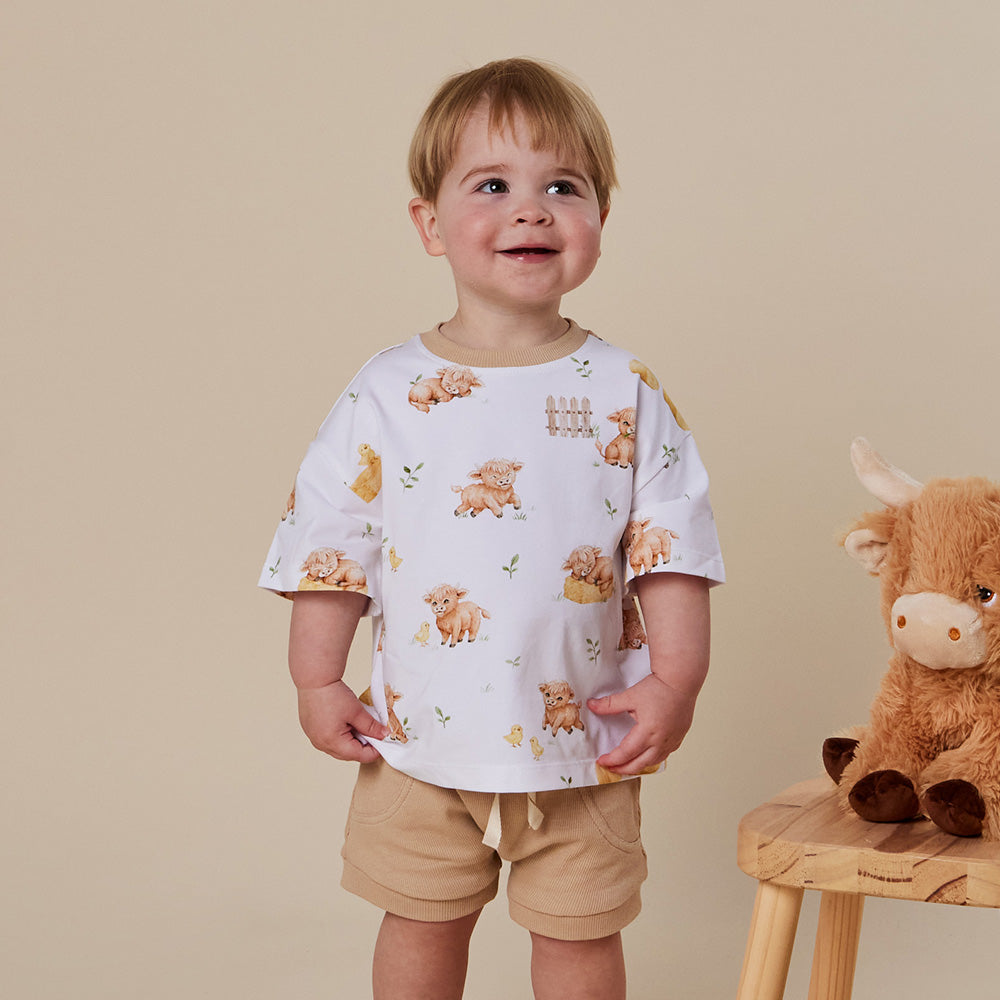 Highland Cows Organic Oversized Tee