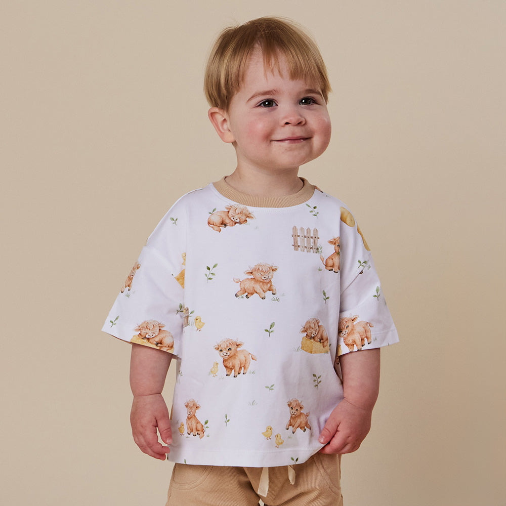 Highland Cows Organic Oversized Tee