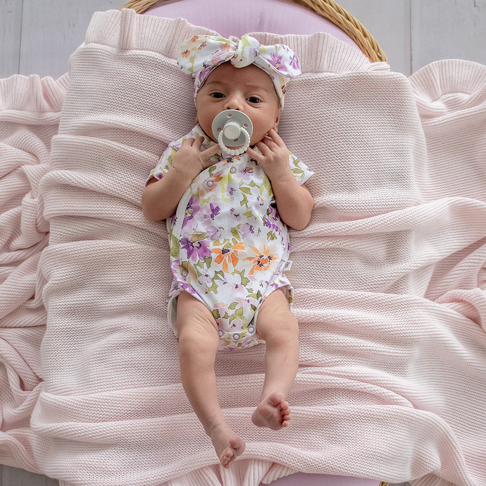 Snuggle Hunny Short Sleeve Organic Kimono Bodysuit