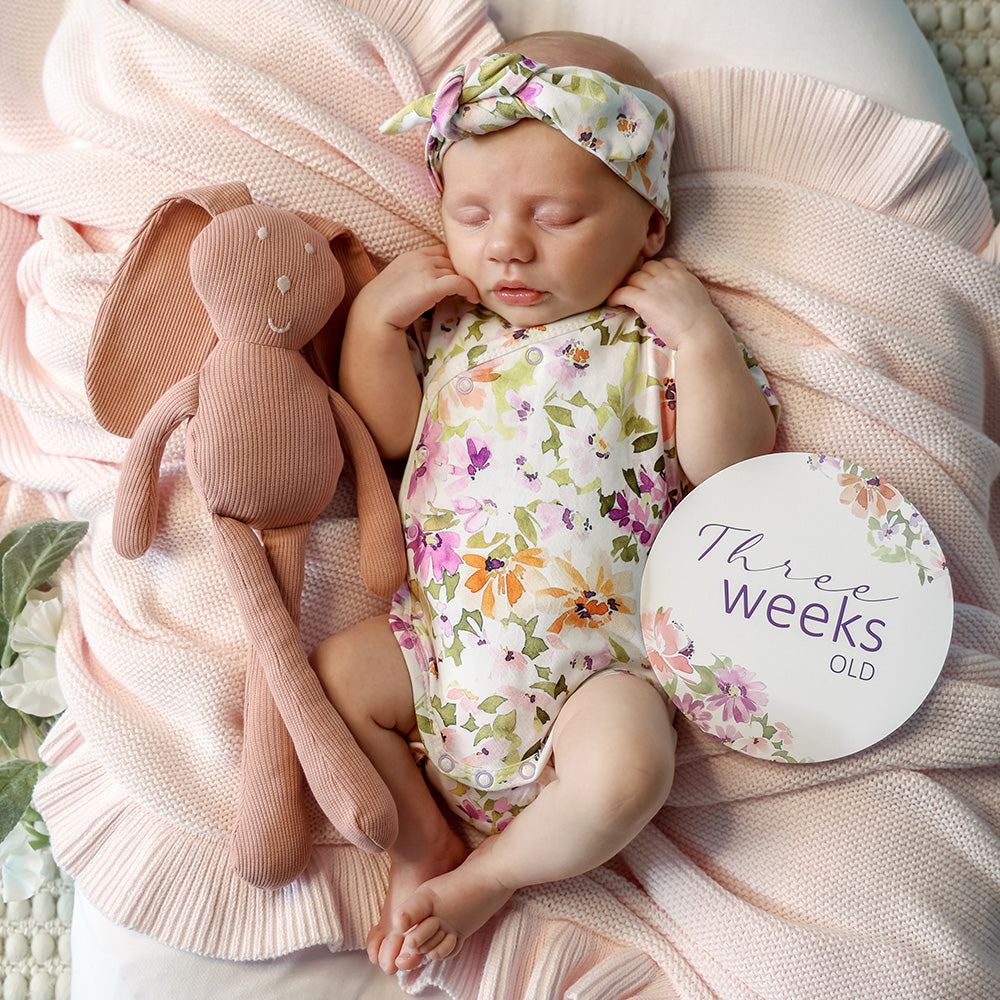Snuggle Hunny Short Sleeve Organic Kimono Bodysuit