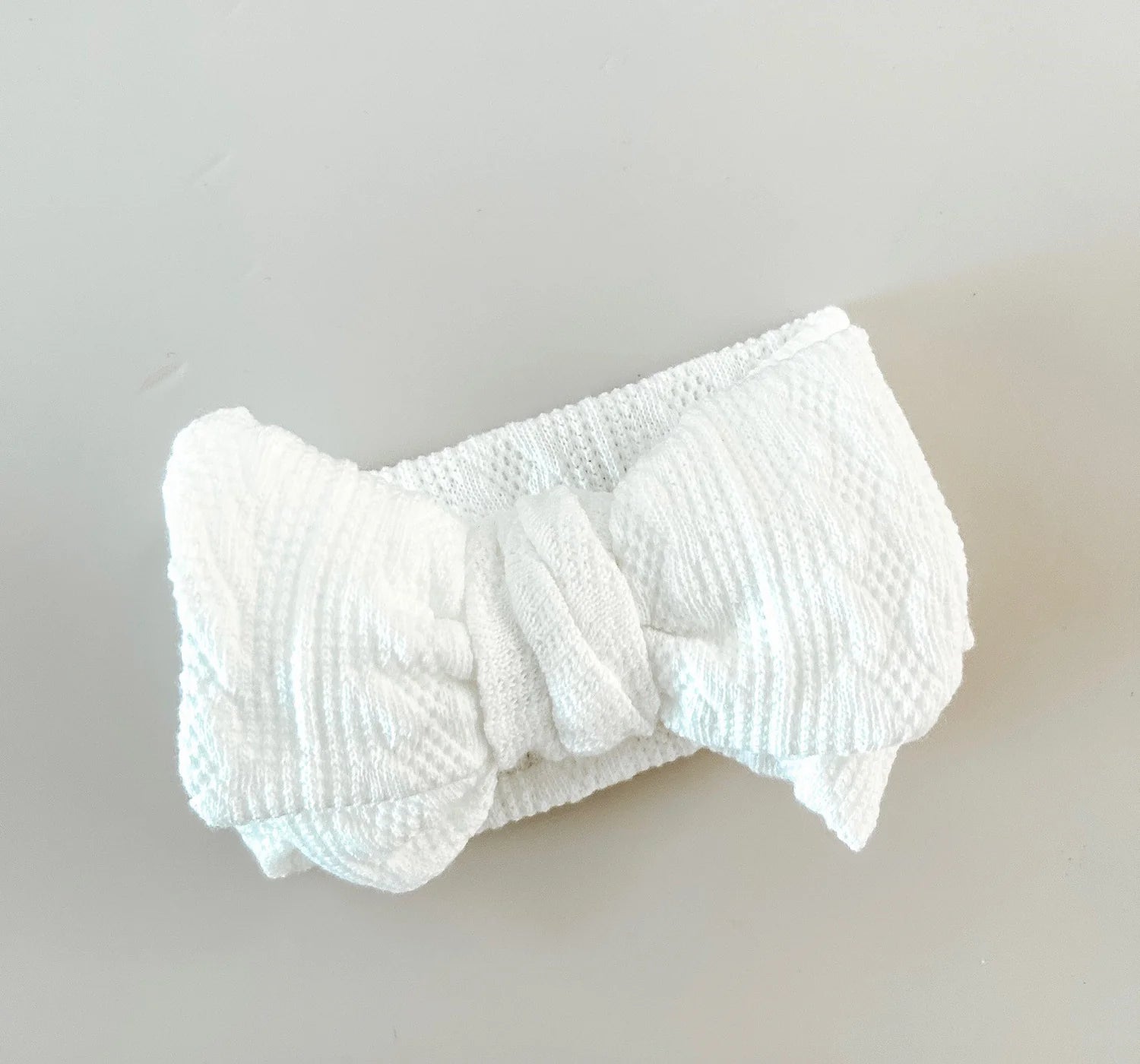 Knit Oversized Bow White