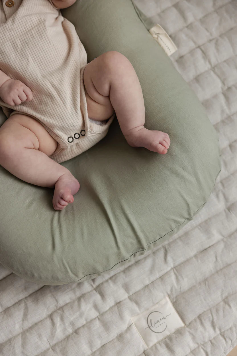 Baby Lounger Nest - French Flax Linen