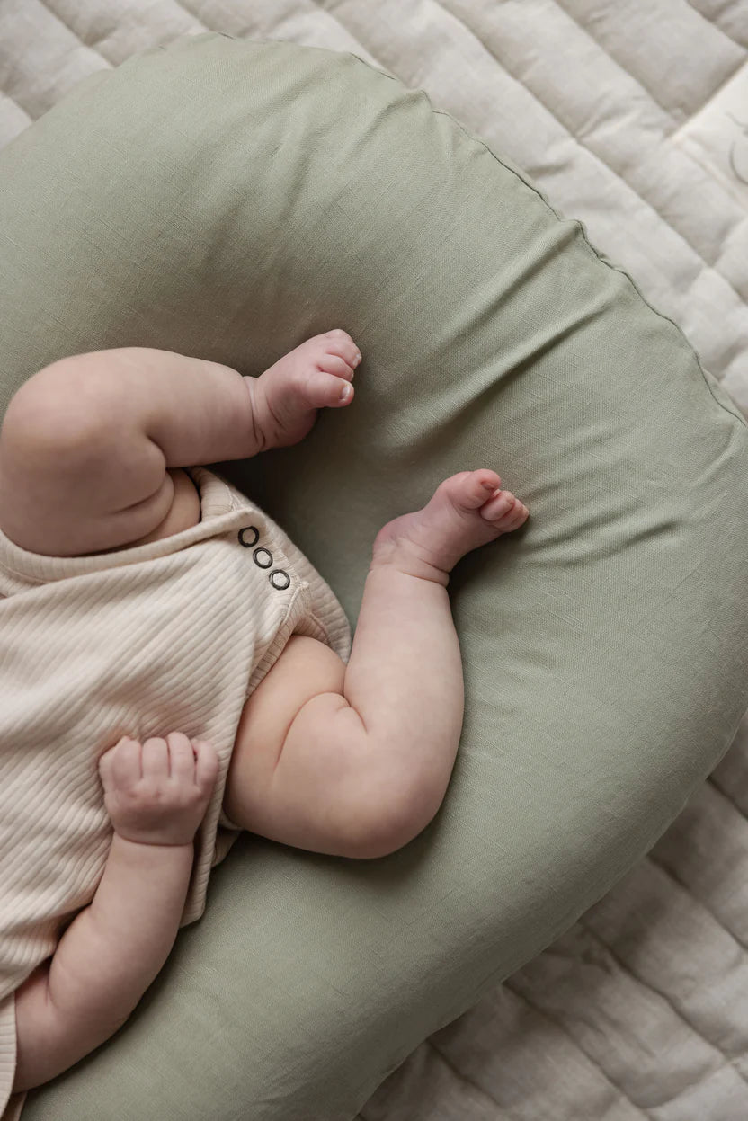 Baby Lounger Nest - French Flax Linen