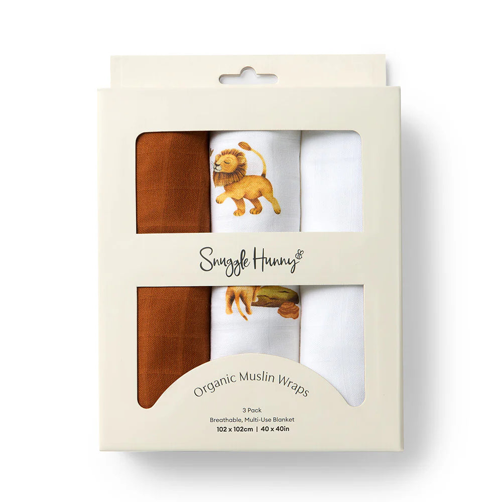 Large Organic Muslin Wraps 3 Pack