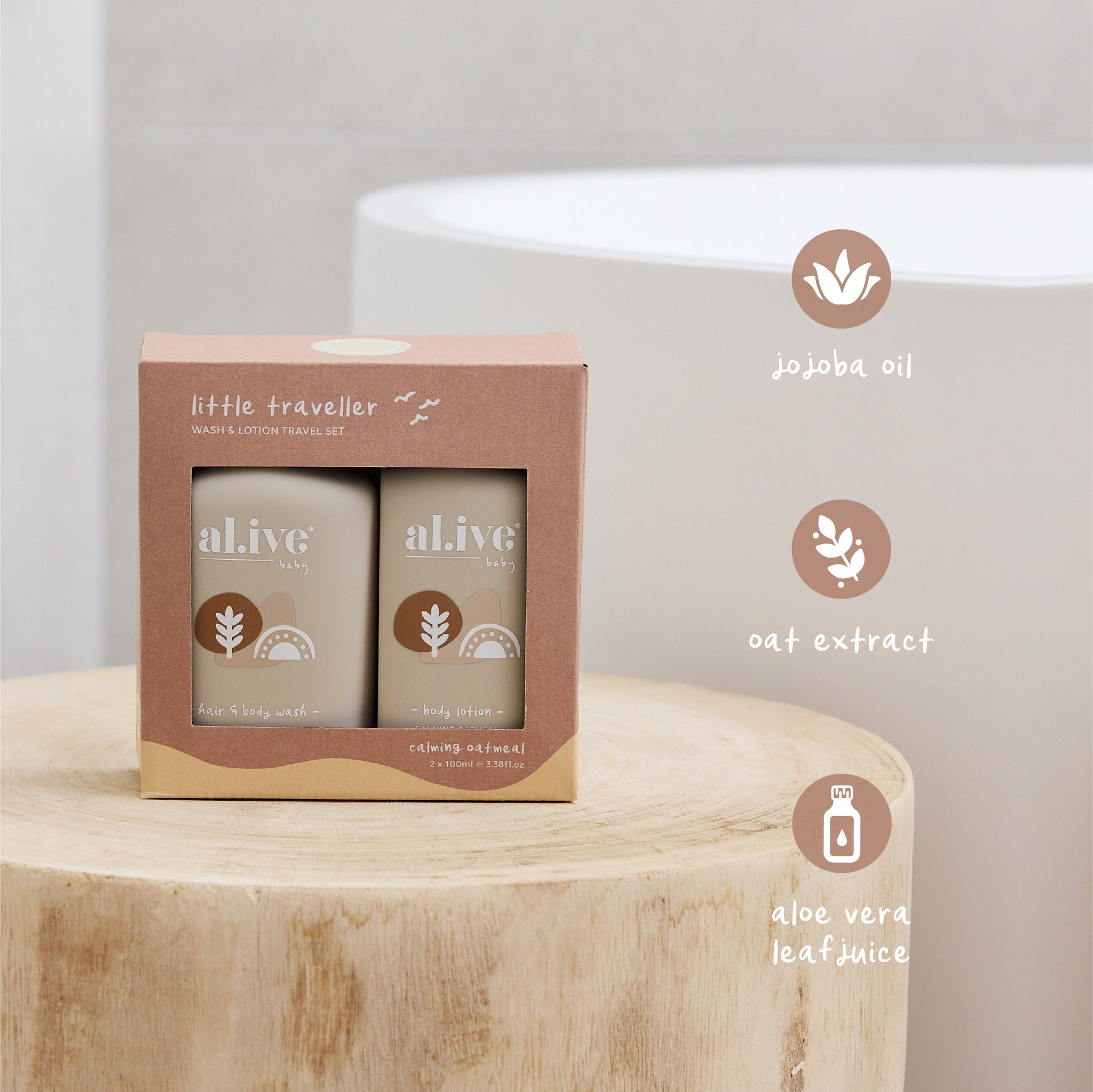 al.ive body Little Traveller  Wash & Lotion Travel Set