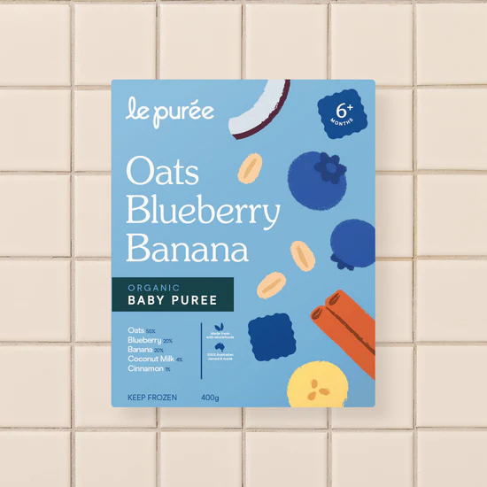 Oats Blueberry Banana Puree